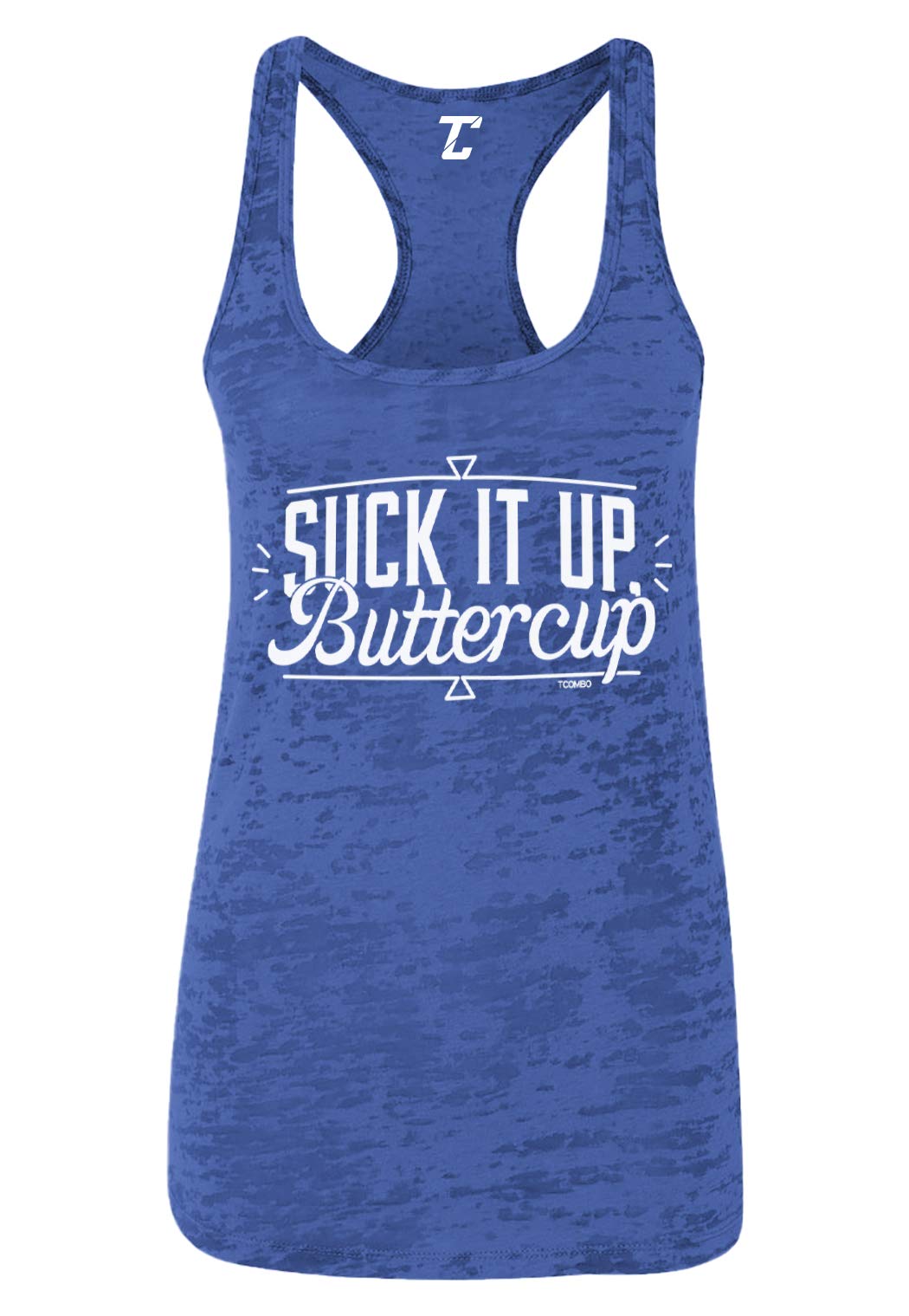 Women's Gym Fitness Workout Racerback Tank Top - Breathable & Comfortable for Yoga, Running & Training - Suck It Up Buttercup Design