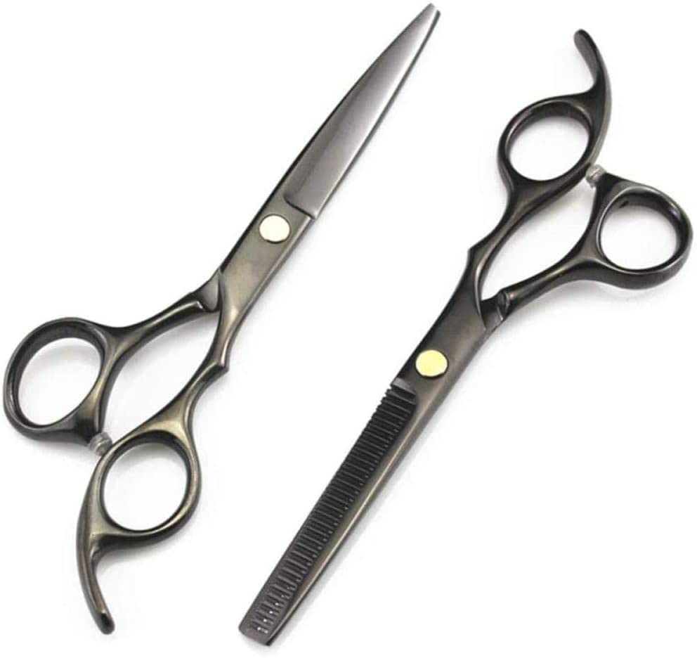 Professional 6 Inch Barber Scissors Set - Hairdressing Shears with Thinning & Flat Scissors for Precision Hair Cutting | Salon, Home Use & Styling Tools