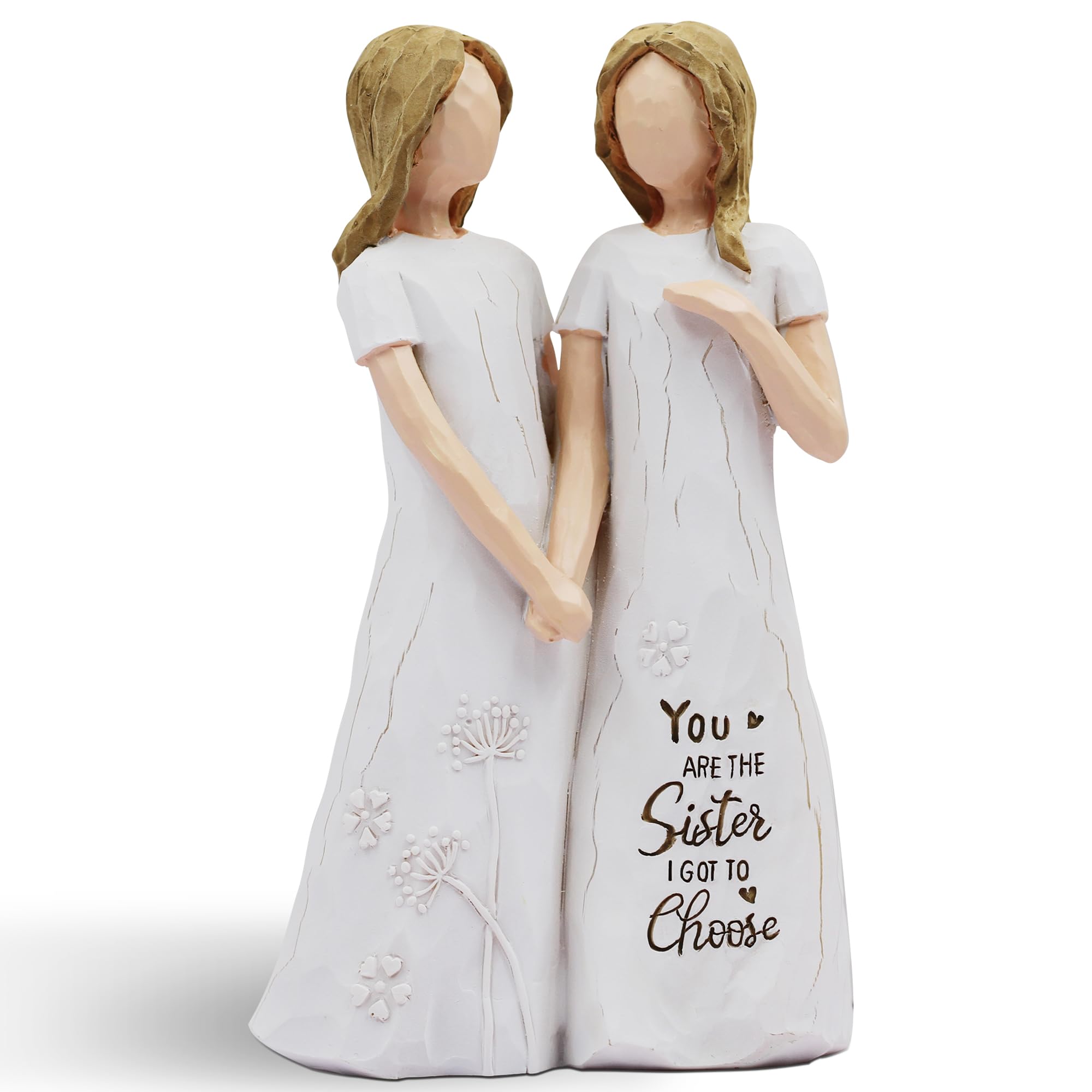 BORLESTA Hand-Painted Best Friend Figurine - Unique Birthday Gift for Women, Thoughtful Friendship Present for Sister & Bestie - Perfect for Home Decor, Office Desk, or Special Occasion Gift Giving