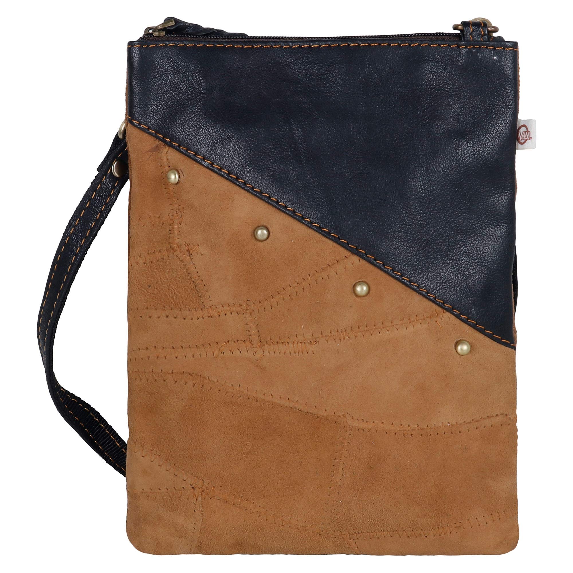 Eco-Friendly Genuine Leather Upcycled Crossbody Handbag for Women - Stylish & Sustainable Everyday Purse for Work, Travel & Shopping