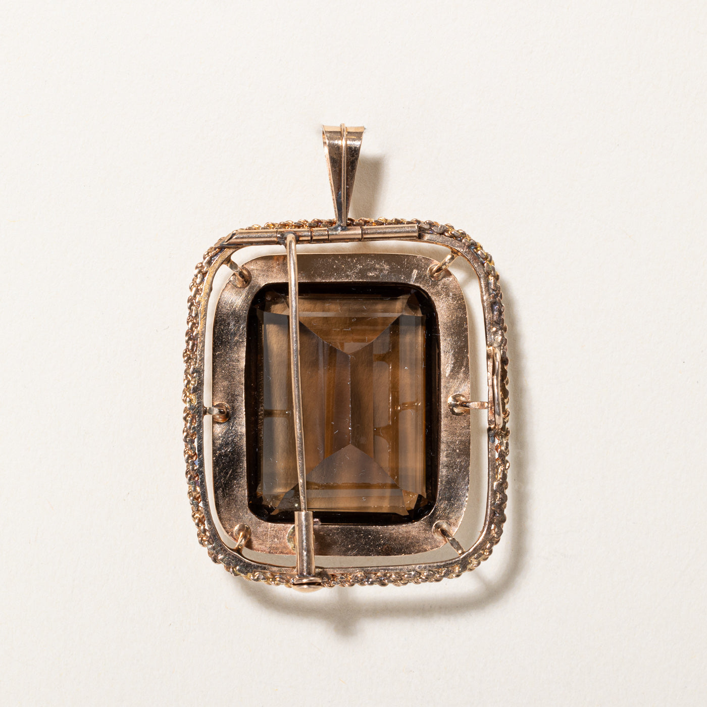 50.00ct Smoky Quartz Pendant & Brooch Set - Elegant Gemstone Jewelry for Women - Perfect for Weddings, Parties & Special Occasions