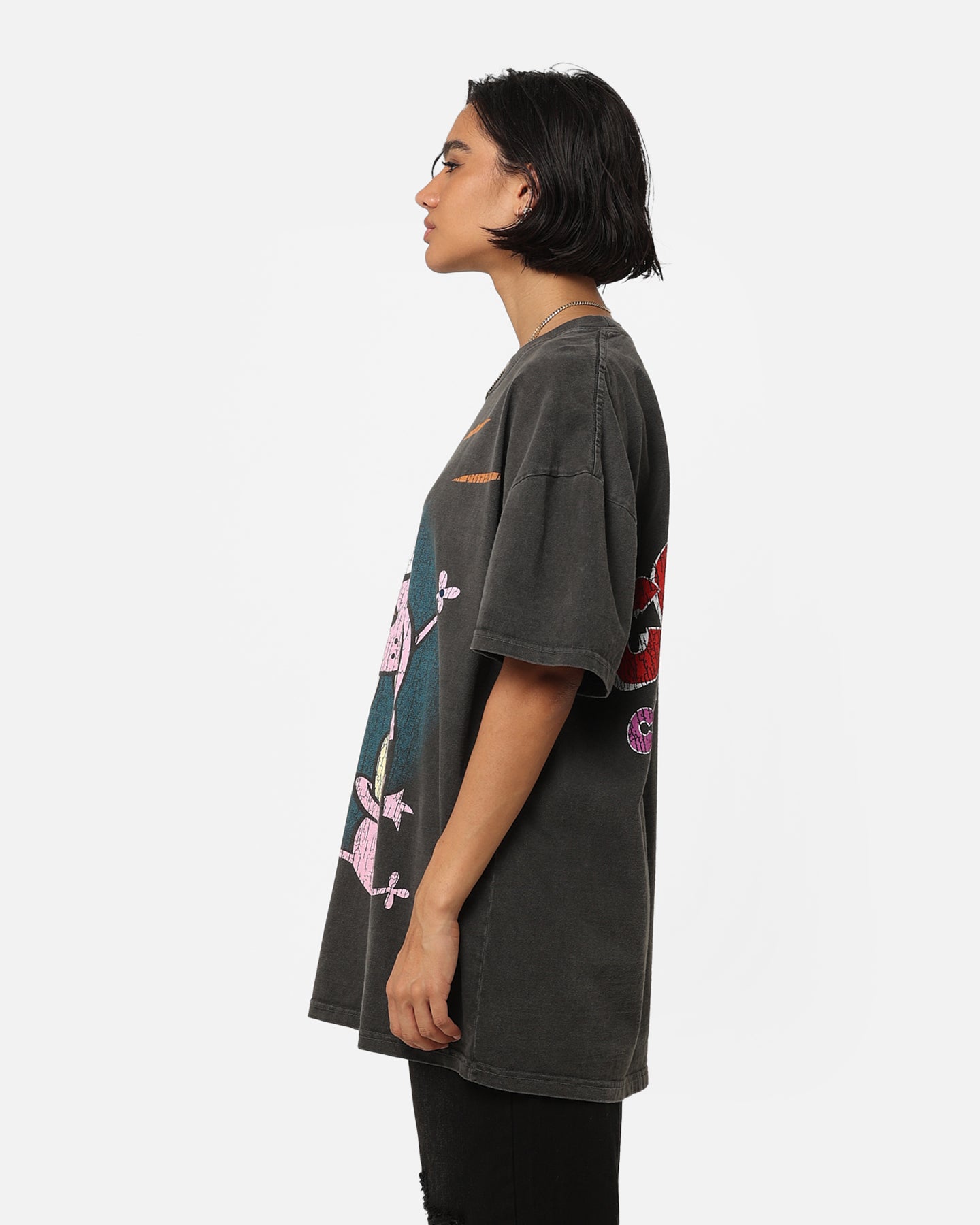 Cartoon Network Courage the Cowardly Dog Heavyweight T-Shirt - Black Wash | Vintage American Thrift Style | Perfect for Casual Wear & Cartoon Fan Gifts