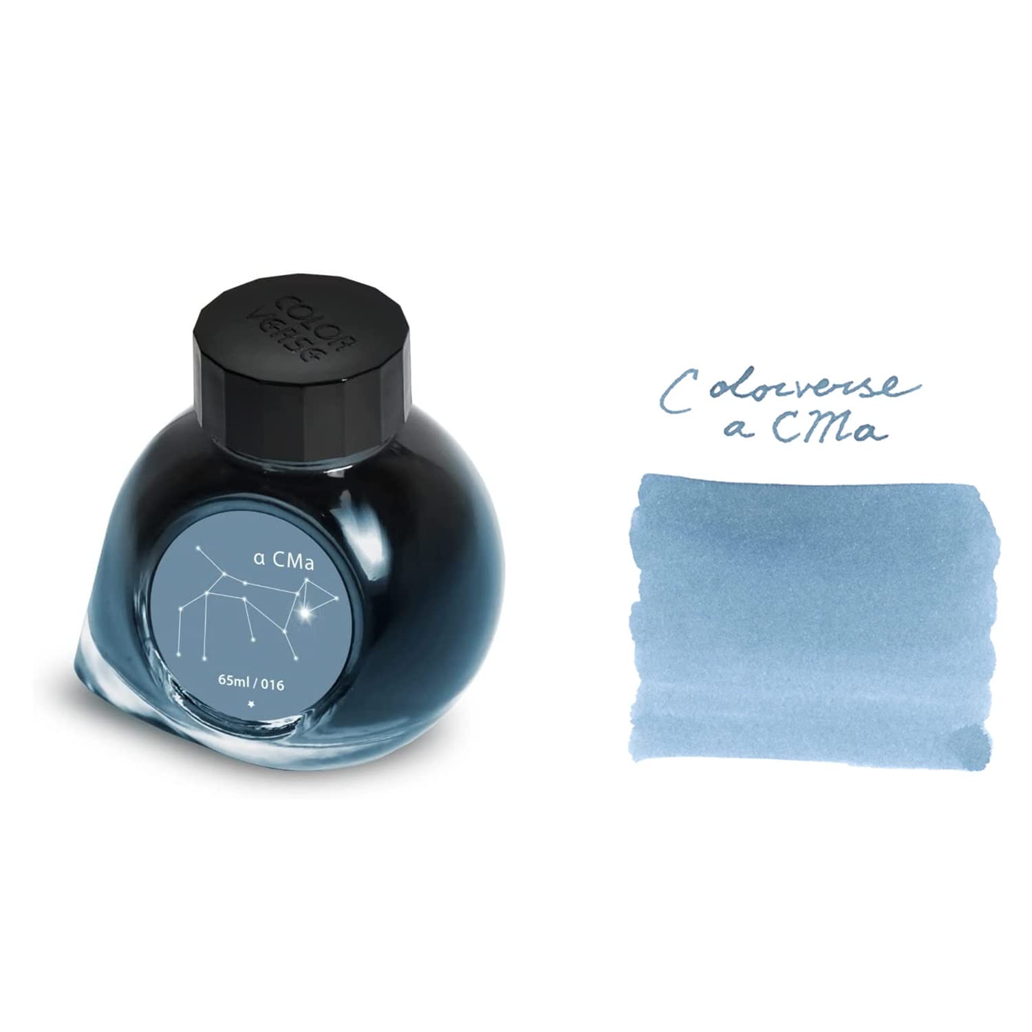 Colorverse Project Ink Vol. 2 - Constellation Series No.016 α CMa (65ml) Fountain Pen Ink - Premium Blue-Black Writing Fluid for Calligraphy, Journaling & Artistic Use