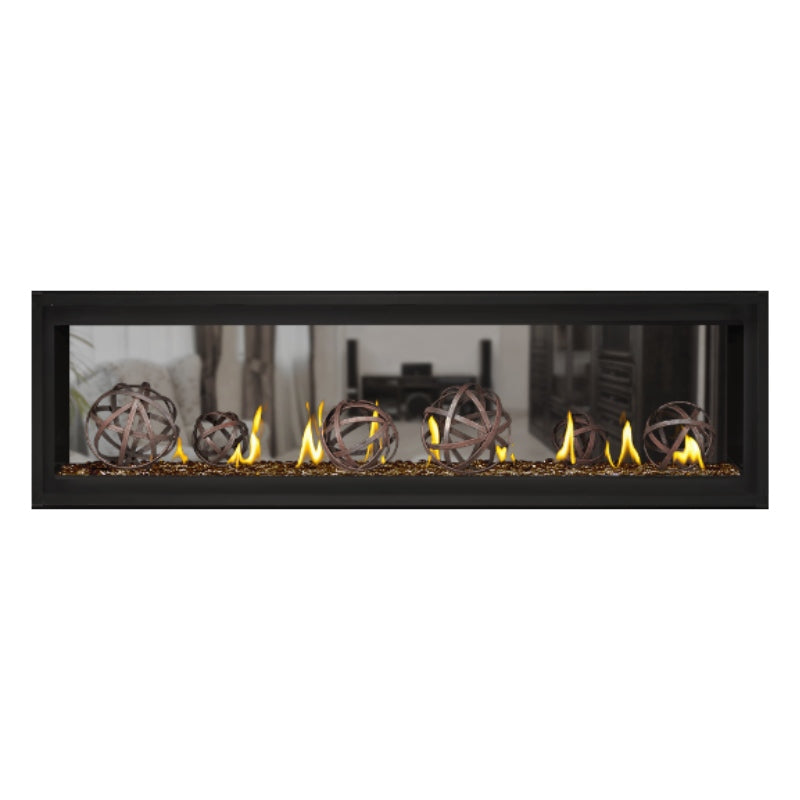 Napoleon Luxuria 74 See-Through Linear Direct Vent Gas Fireplace - LVX74N2X | Modern Indoor Heating Solution for Living Rooms & Bedrooms
