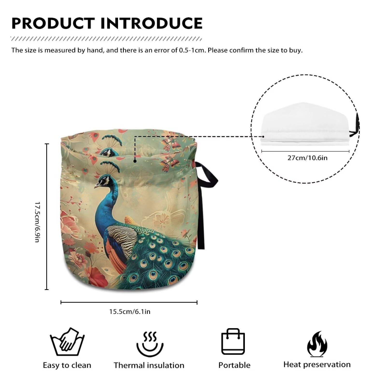 Peacock Tea Cozy for Teapot - Insulated Large Teapot Cover to Keep Tea Warm | Machine Washable Kitchen Accessory | Perfect for Home, Tea Parties & Table Decor | Ideal for Afternoon Tea, Hosting Guests & Cozy Kitchen Moments