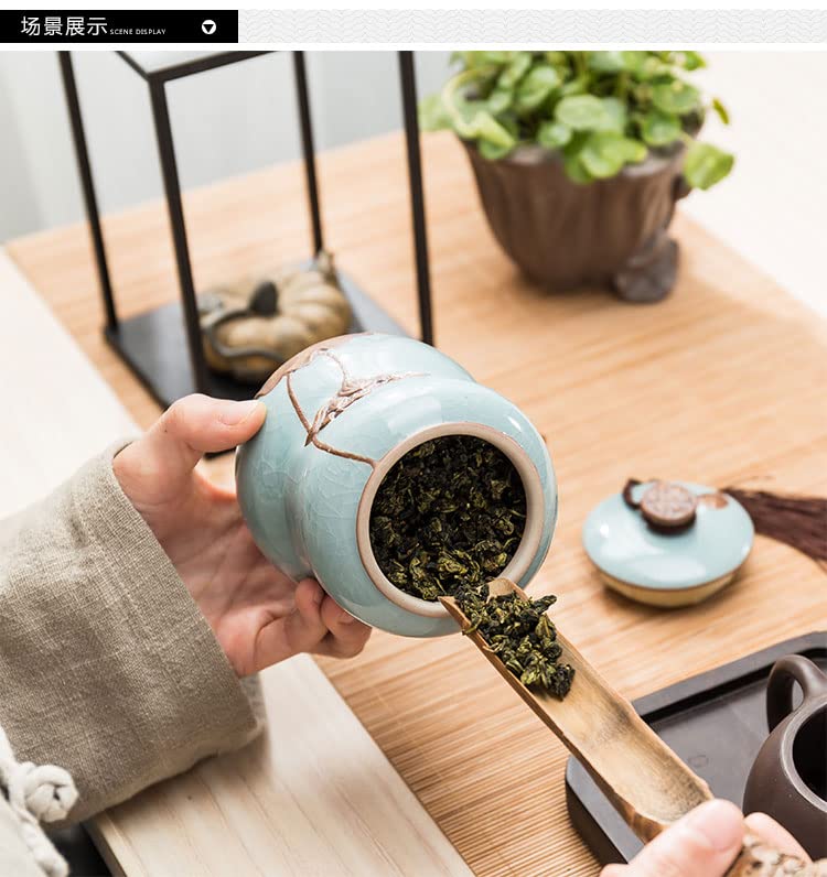 Premium Airtight Ceramic Storage Jars with Lids - Elegant Tea Canisters & Food Containers for Kitchen, Pantry & Home Decor | Perfect for Loose Leaf Tea, Coffee Beans, Spices & Dry Goods Storage