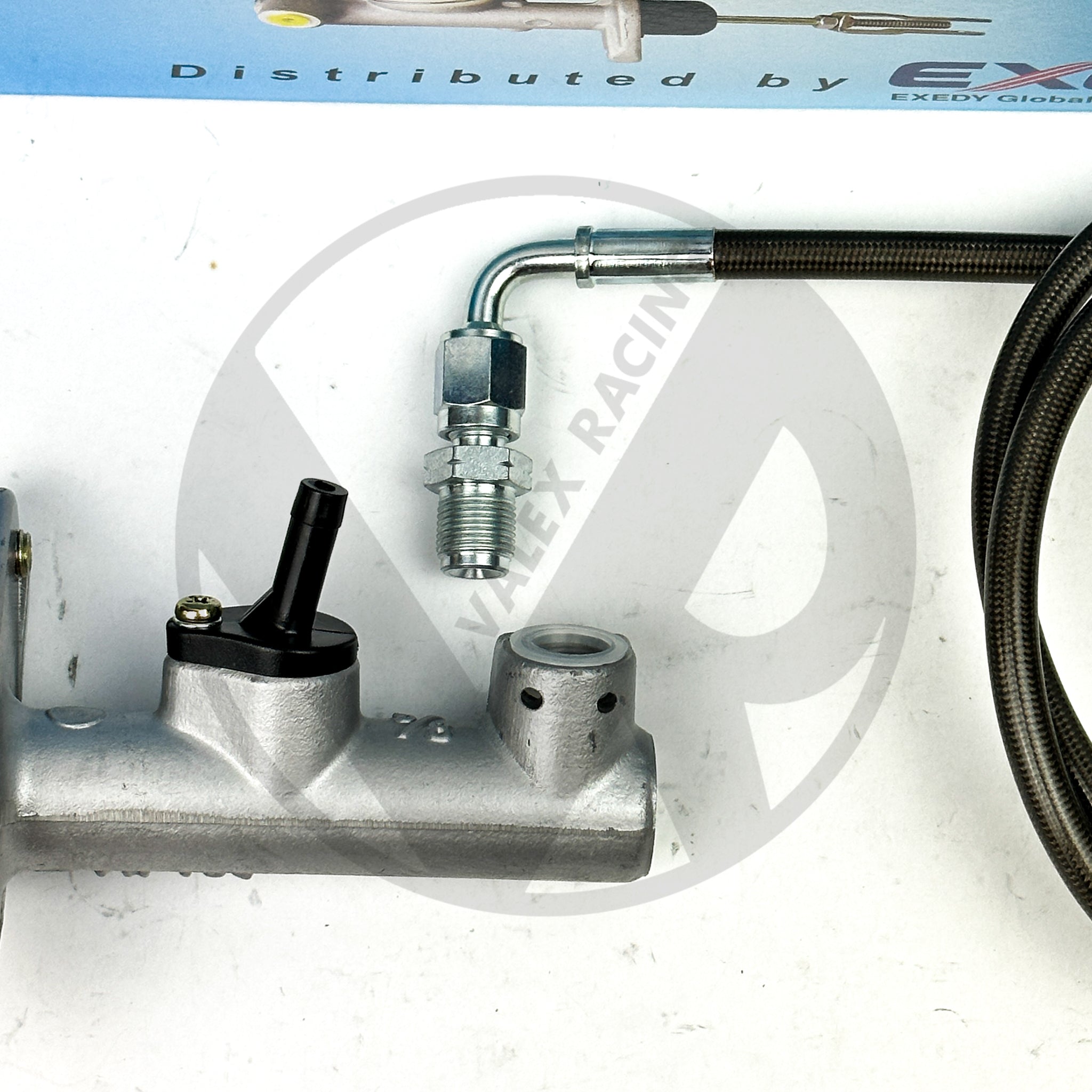 Exedy Clutch Master Cylinder & Slave Cylinder Kit with Stainless Steel Line - Compatible with 2006-2008 Honda Fit 1.5L - Perfect for Performance Upgrades & Smooth Gear Shifting