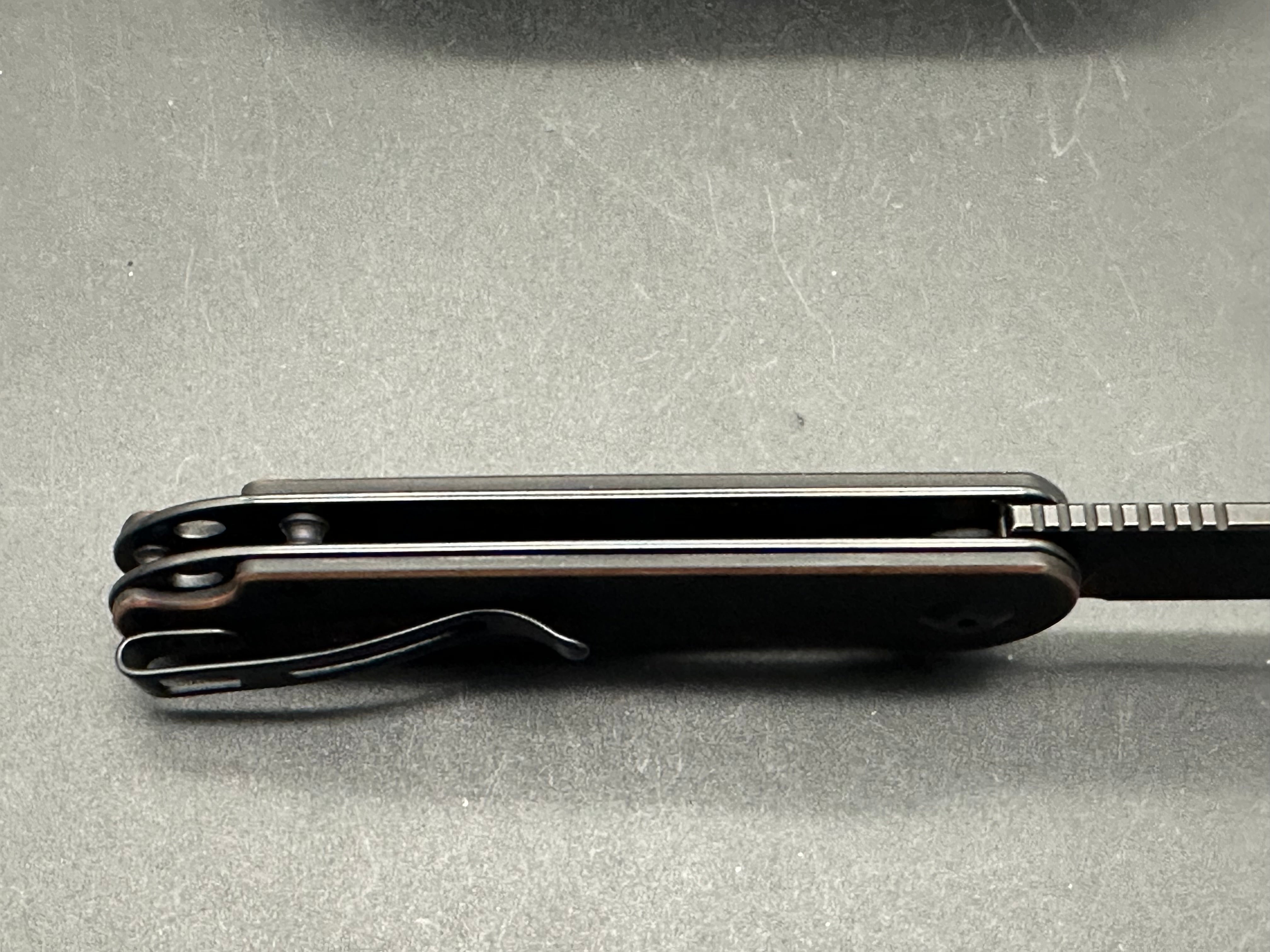 CIVIVI Elementum Folding Pocket Knife - Black Hand-Rubbed Copper Handle, EDC Knife for Camping, Hiking & Everyday Carry