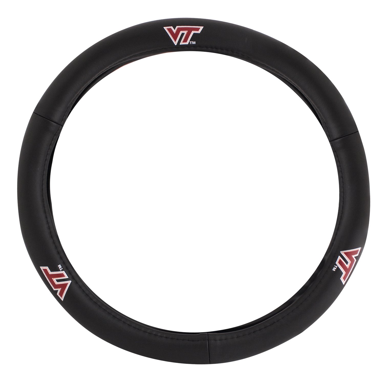 Pilot Alumni Group SWC-960 Genuine Leather Steering Wheel Cover - Virginia Tech Hokies Collegiate Design - Perfect for Cars, Trucks & SUVs - Enhances Grip & Protects Steering Wheel