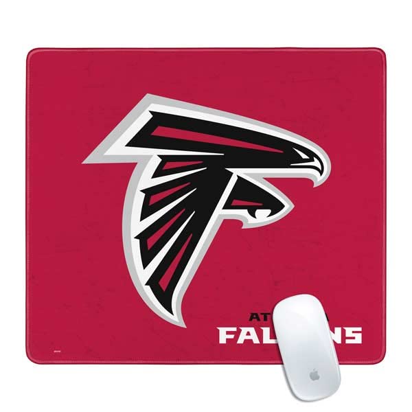 Skinit Medium Gaming Mouse Pad - Officially Licensed NFL Atlanta Falcons - Distressed Design with Stitched Edges, Waterproof, Non-Slip Rubber Base - Perfect for PC, Laptop & Office Workstations