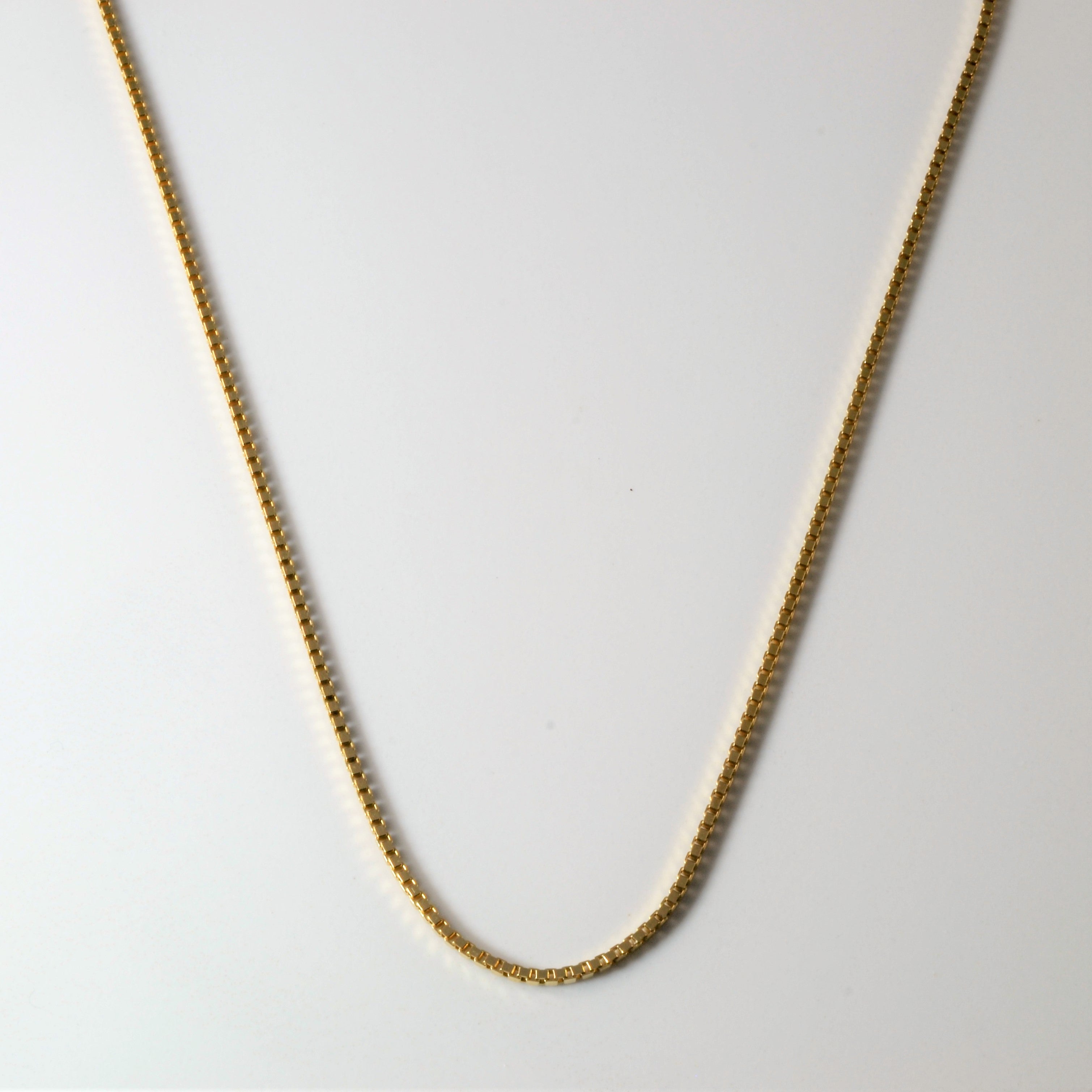 10K Yellow Gold Box Chain Necklace 16 Inch - Durable & Elegant Jewelry for Women, Perfect for Everyday Wear, Gifts & Special Occasions