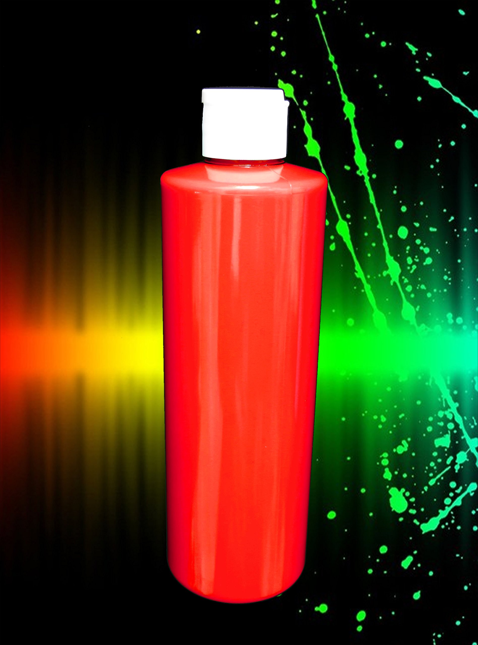 16Oz 12 Pack Washable Neon Paint Refill Set - Vibrant Red, Yellow, Green, Blue for Kids Art Projects, DIY Crafts & Classroom Activities