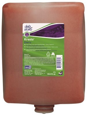 Kresto Cherry KCH4LT Stoko Heavy Duty Hand Cleaner - 4 Liter Bottle (Pack of 6) | Industrial Strength Degreaser for Mechanics, Auto Shops & Construction Sites