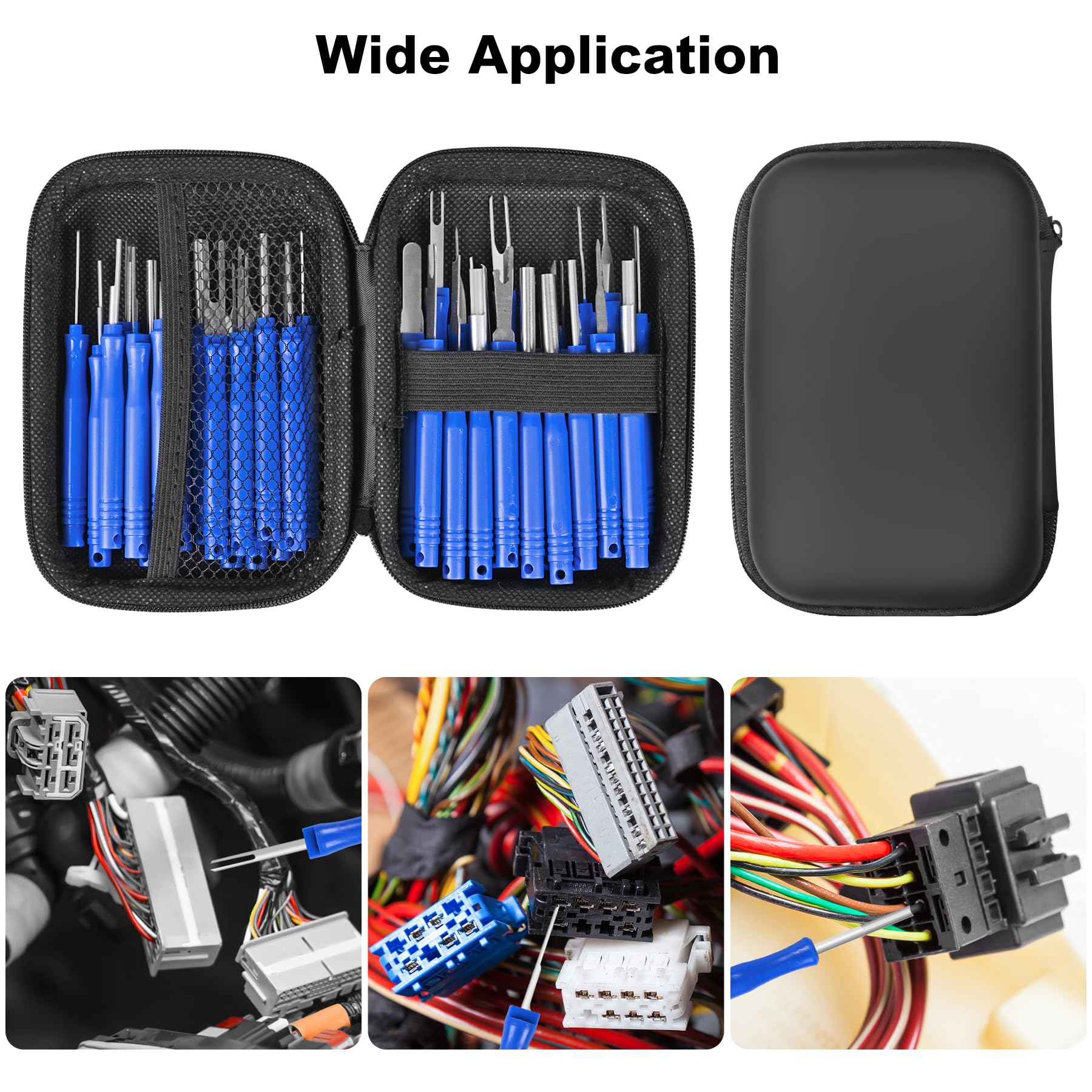 36 Pcs Terminal Removal Tool Kit - Depinning Tool Set for Electrical Connectors, Pin Extractor & Wire Terminal Release Tool for Automotive, Car & Household Devices (Blue) - Perfect for DIY Car Repairs & Home Electrical Projects