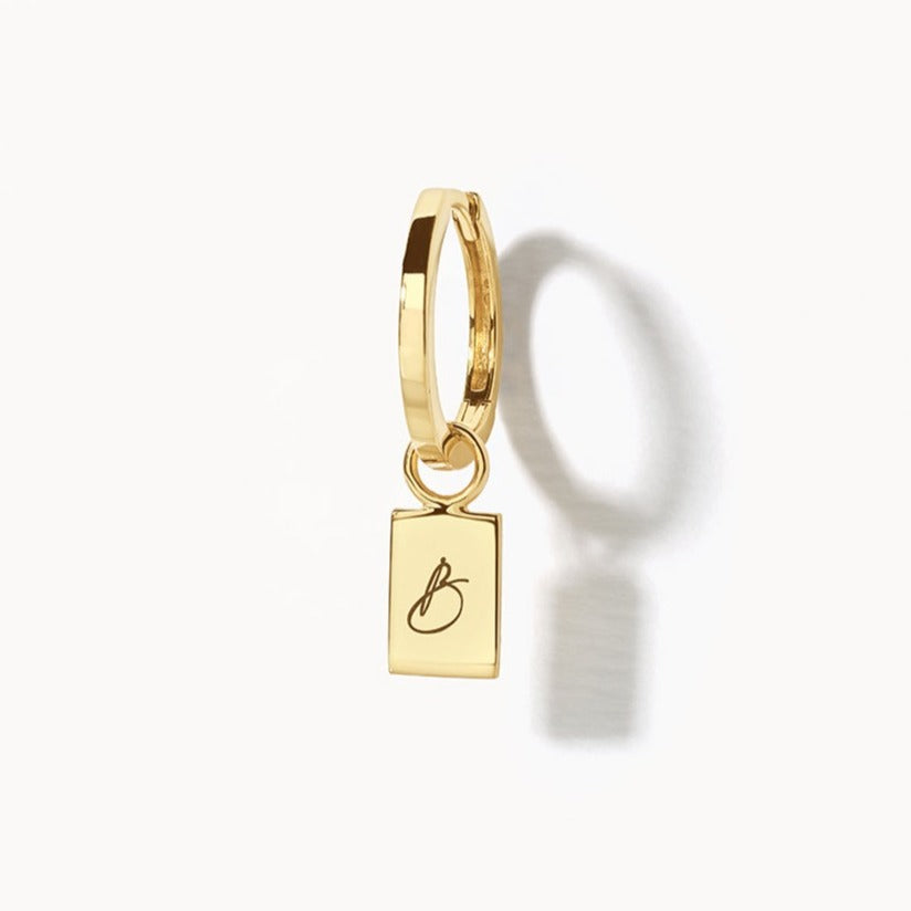 10k Gold Engravable Rectangle Charm - Personalized Jewelry for Necklaces, Bracelets & Gifts | Perfect for Anniversaries, Birthdays & Special Occasions