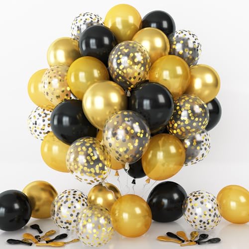Gold Black Confetti