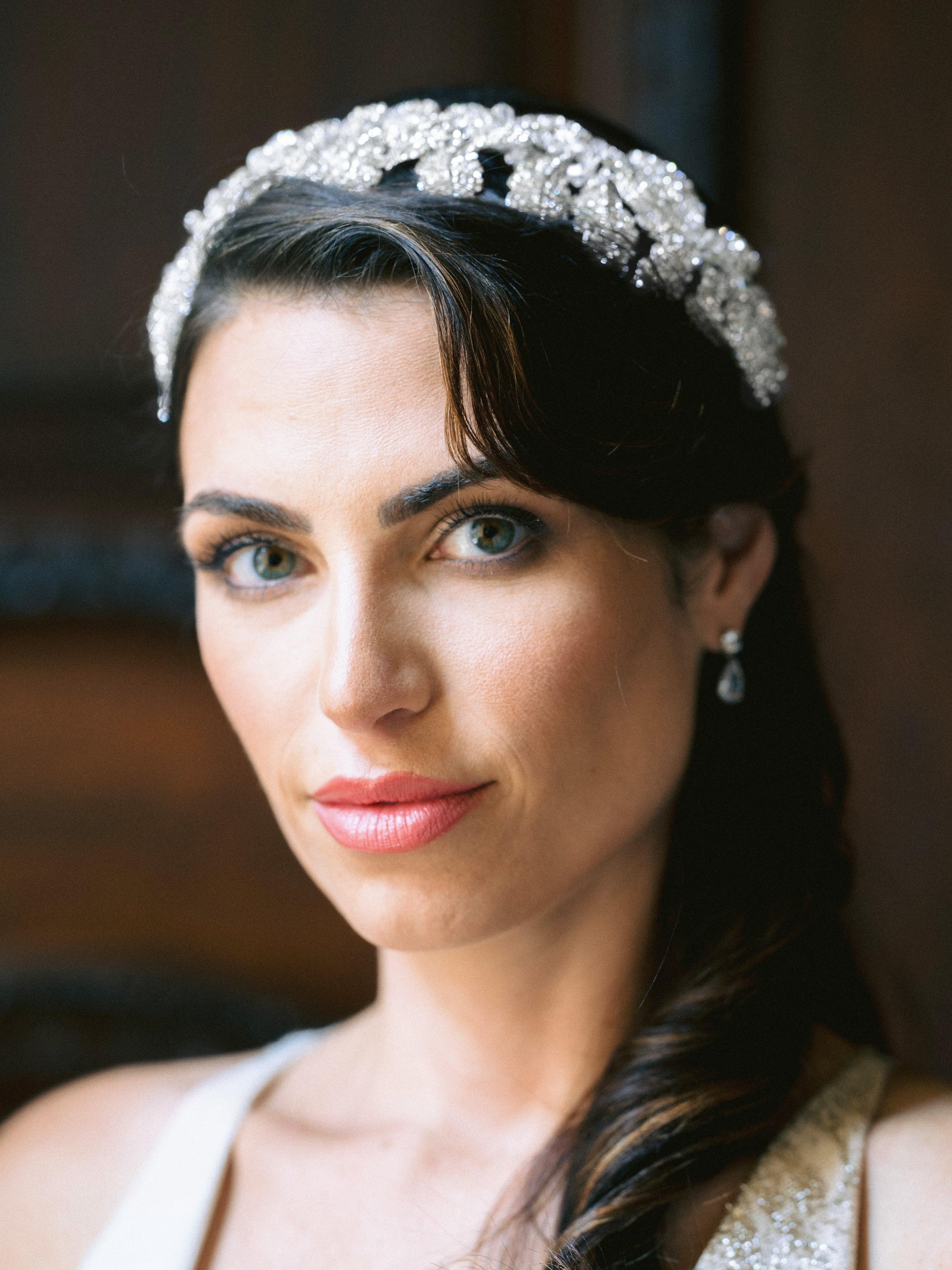LAUREL Coronet Headpiece Tiara - Elegant Bridal Hair Accessory for Weddings, Prom & Special Events