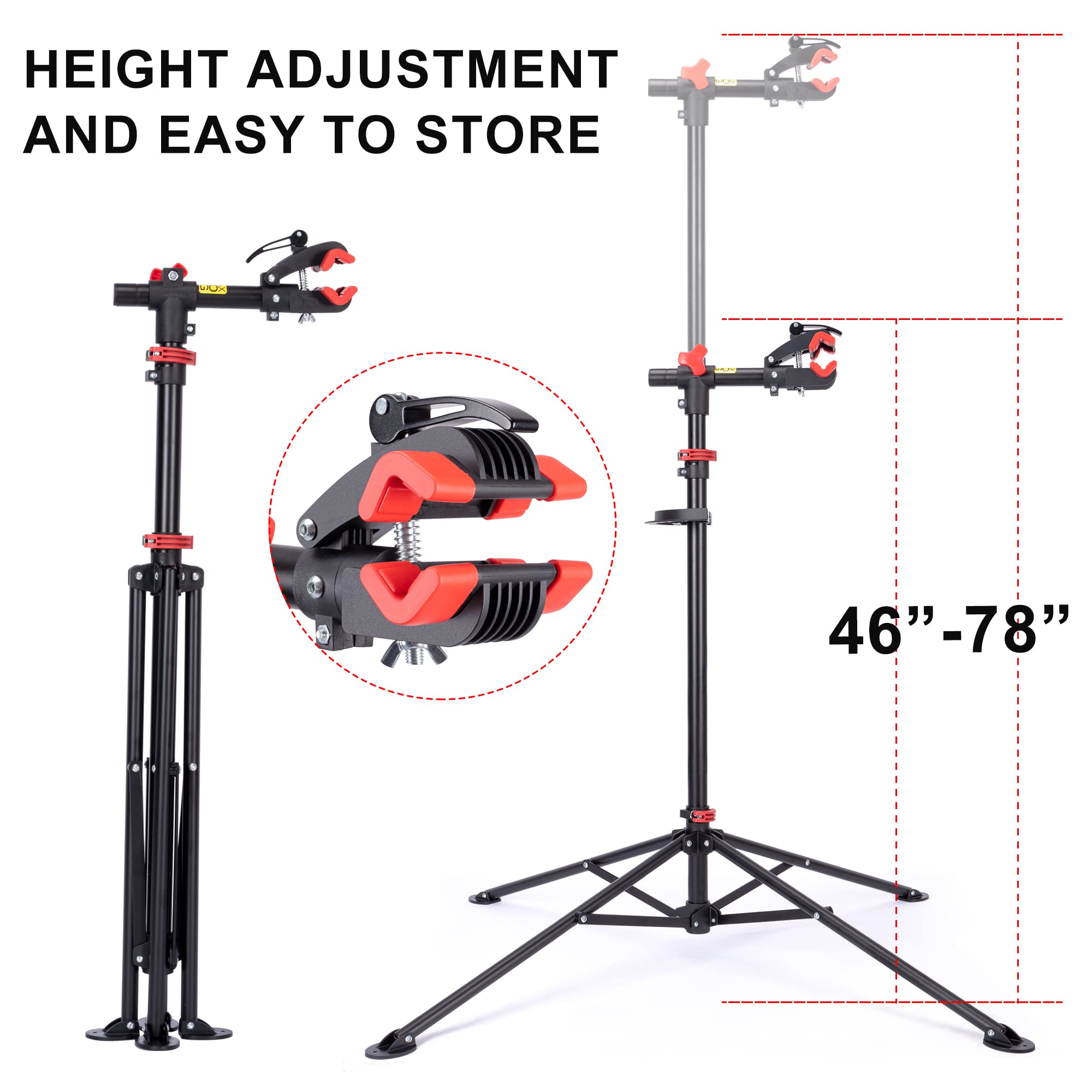 CXWXC Bike Repair Stand - Professional Bike Maintenance Workstand for E-Bike, Mountain Bike & Road Bike - Home & Shop Mechanic Tool for Easy Repairs & Tuning (Perfect for DIY Enthusiasts & Professional Mechanics)