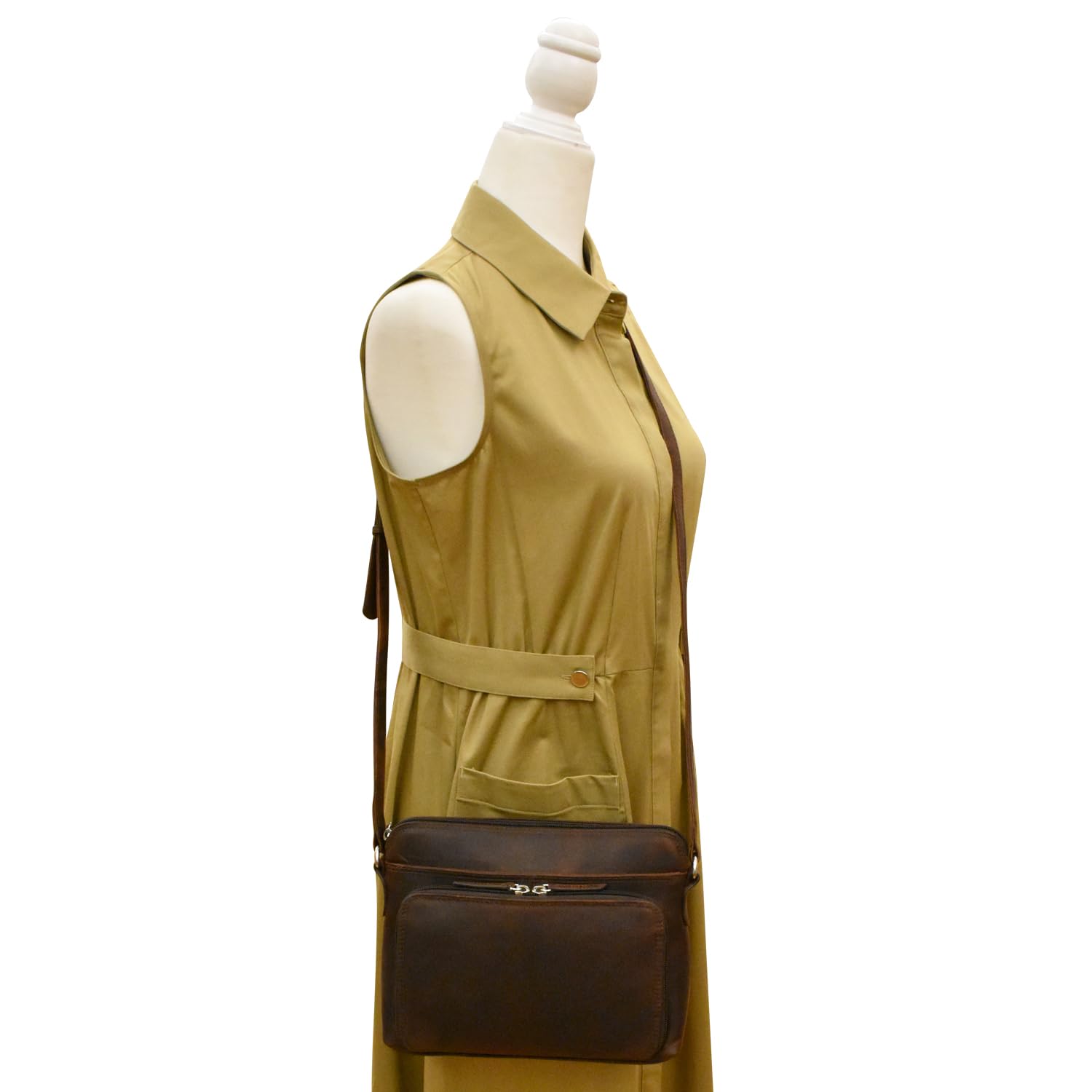 Genuine Leather Crossbody Bag for Women - Premium RFID Blocking Shoulder Purse with Adjustable Strap | Fashionable & Secure Everyday Handbag for Work, Travel & Shopping