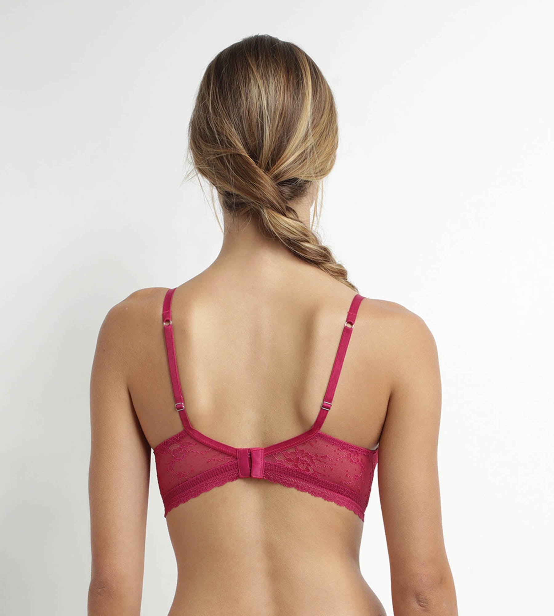Floral Lace Underwire Bra Fuchsia Dim Romance - Comfortable Support for Everyday Wear & Special Occasions