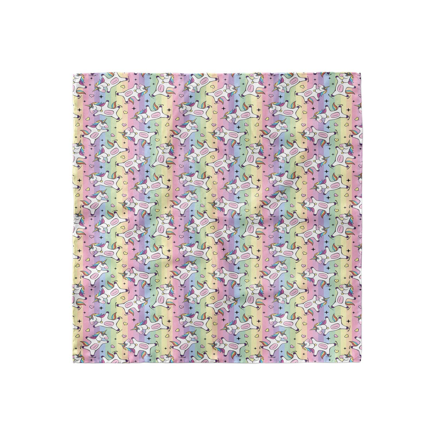 Ambesonne Rainbow Unicorn Ice Skater Headscarf - Soft Stretchy Muslim Hijab Scarf for Women - Perfect for Skating, Sports, and Everyday Wear