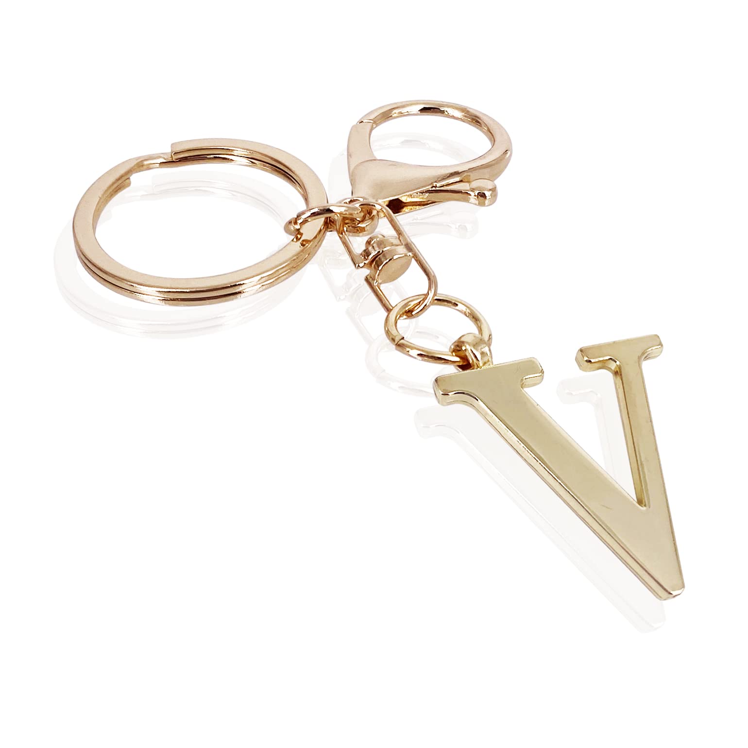 Gold Letter A-Z Keychain for Women - Personalized Alphabet Initial Charm for Handbags, Purses & Bags | Stylish Gift Idea for Birthdays & Travel Accessories