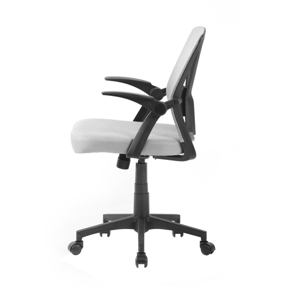 Ergonomic Mesh Office Chair with Mid Back Support - Grey, Perfect for Home Office, Gaming & Workspace Comfort