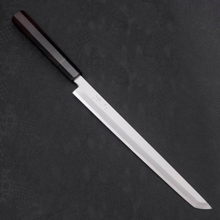 Premium Sakimaru Takohiki Japanese Knife - White Steel #2, Kasumi Finish, Buffalo Ebony Handle, 270mm - Perfect for Sushi, Sashimi & Precision Cutting