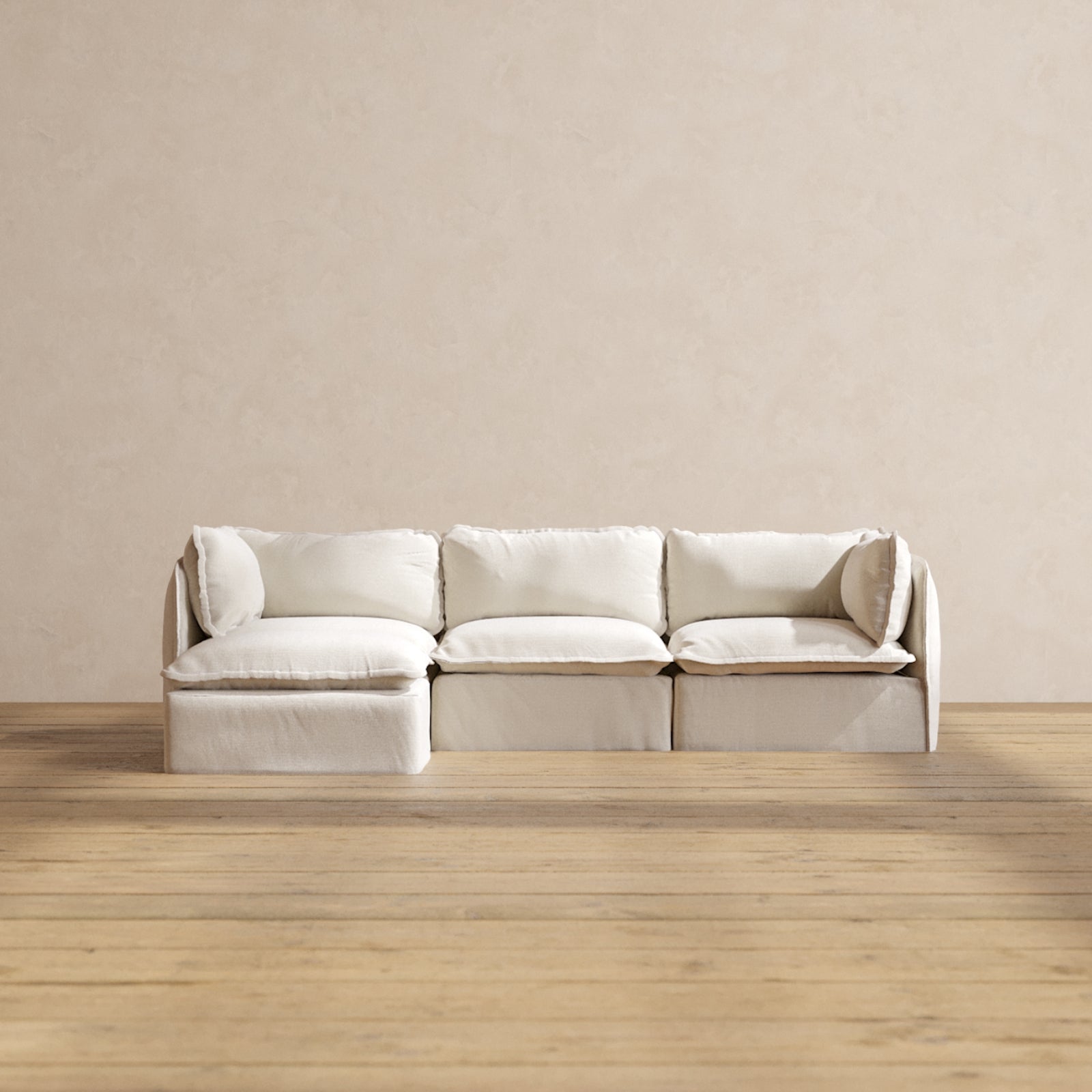 Premium Modular Performance 3-Seater Sectional Sofa in Luxe Fabric - Perfect for Living Room, Family Room & Home Theater Comfort