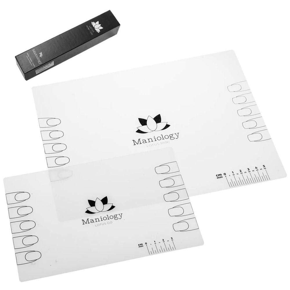 Maniology Essentials Deluxe Nail Stamping Kit - 7-Piece Professional Nail Art Accessories Set (Cuticle Protector, Clean-Up Brush, Cotton Grabber, Sticky Stamper, Top Coat, Silicone Mats) for Salon-Quality Nail Designs at Home | Perfect for DIY Manicures, Nail Art Enthusiasts & Professional Nail Technicians