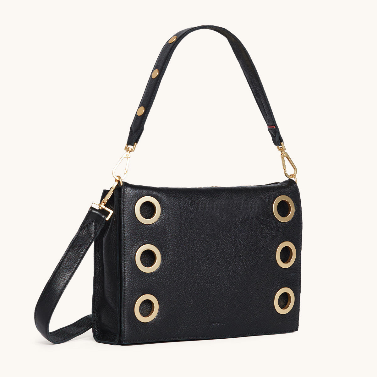 Montana Clutch - Black & Brushed Gold Large Crossbody Bag for Women | Fashionable Handbag for Parties, Date Nights & Everyday Use