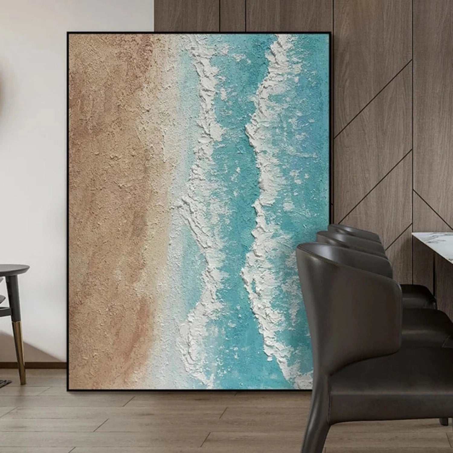 Ocean and Sky Painting #OS 228 - Handmade Canvas Wall Art for Home & Office Decor - Perfect for Living Room, Bedroom, or Office Wall Decor