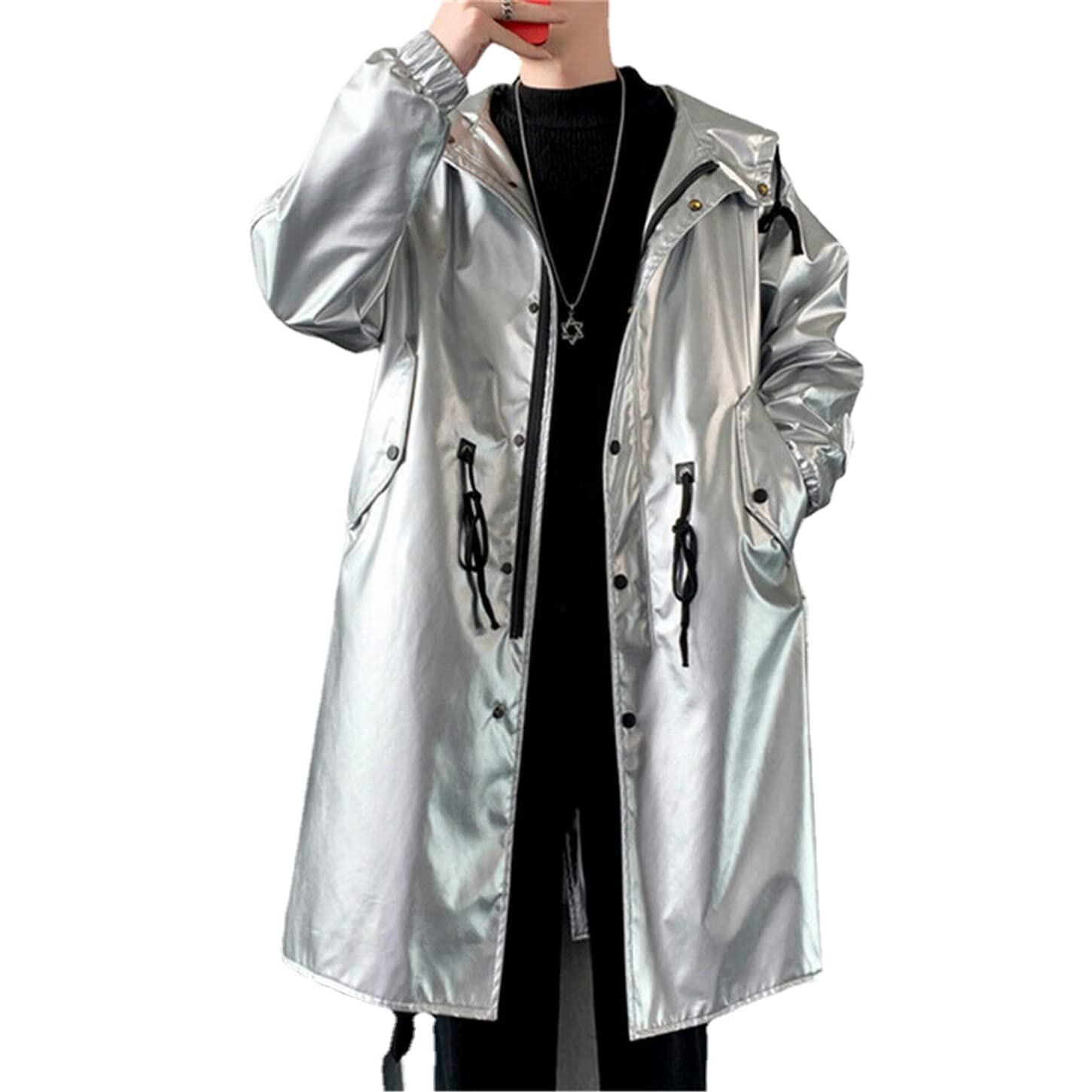 Men's Casual Trench Coat - Winter Long Single Breasted Overcoat for Business & Everyday Wear | Waterproof French Style Top Coat for Office, Travel & Formal Occasions