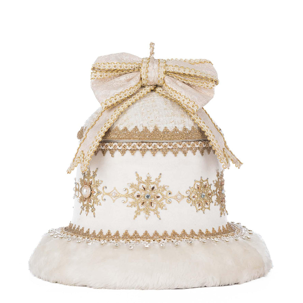 Bells of Brilliance Bell Shaped Candy Jar - Elegant Glass Candy Container for Parties & Holidays by Katherine's Collection | Perfect for Christmas Decor, Wedding Favors & Gift Giving