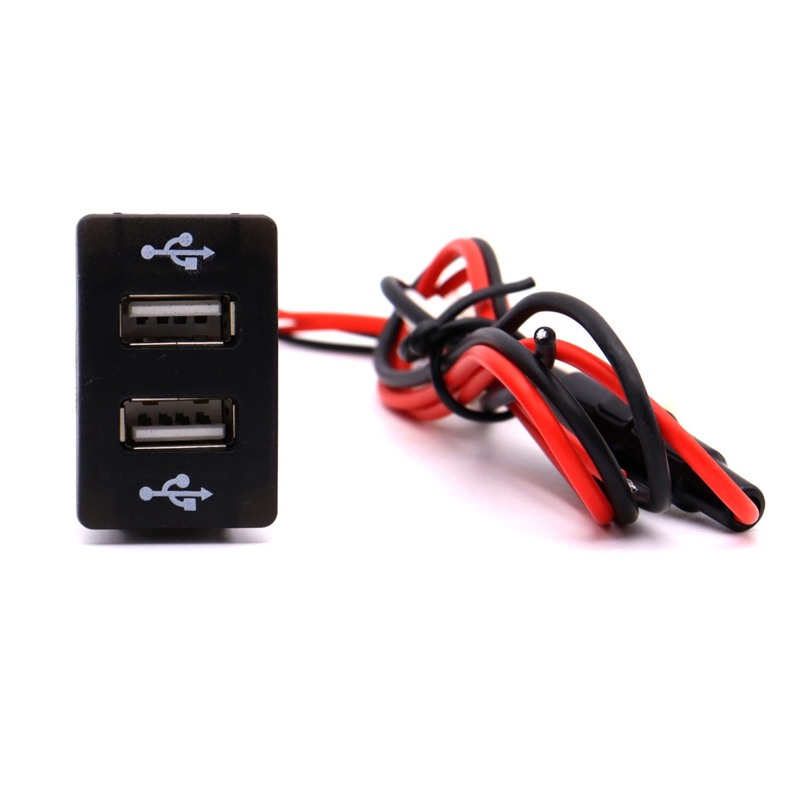 MOTONG 2.1A Dual USB Charger Port for Honda Civic Accord CRV - 37x24mm Fast Charging Socket Replacement | Perfect for Road Trips & Daily Commuting