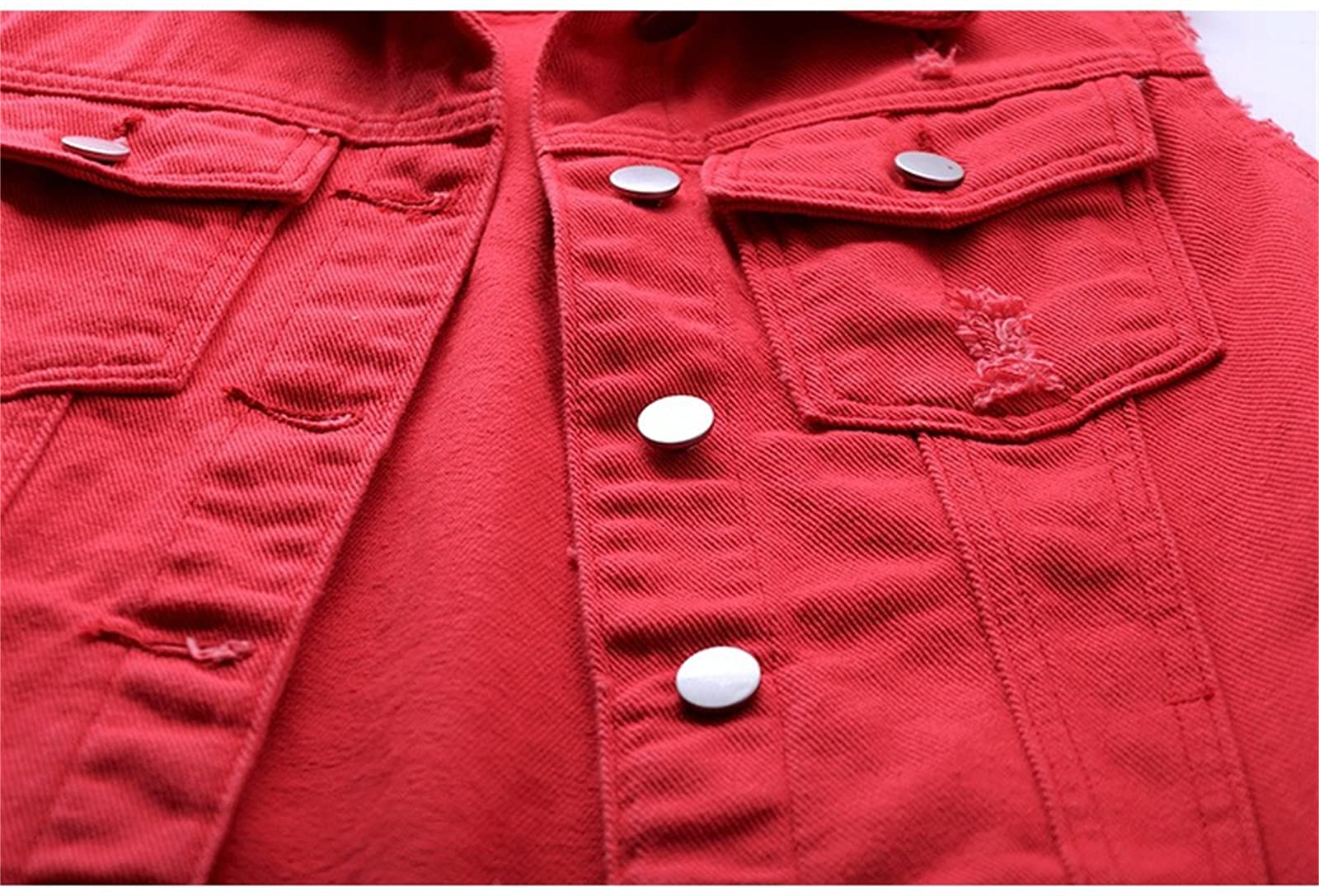 Women's Denim Vest Jacket - Sleeveless Washed Ripped Crop Jacket in Candy Colors | Casual Outfits, Streetwear, Spring & Summer Fashion