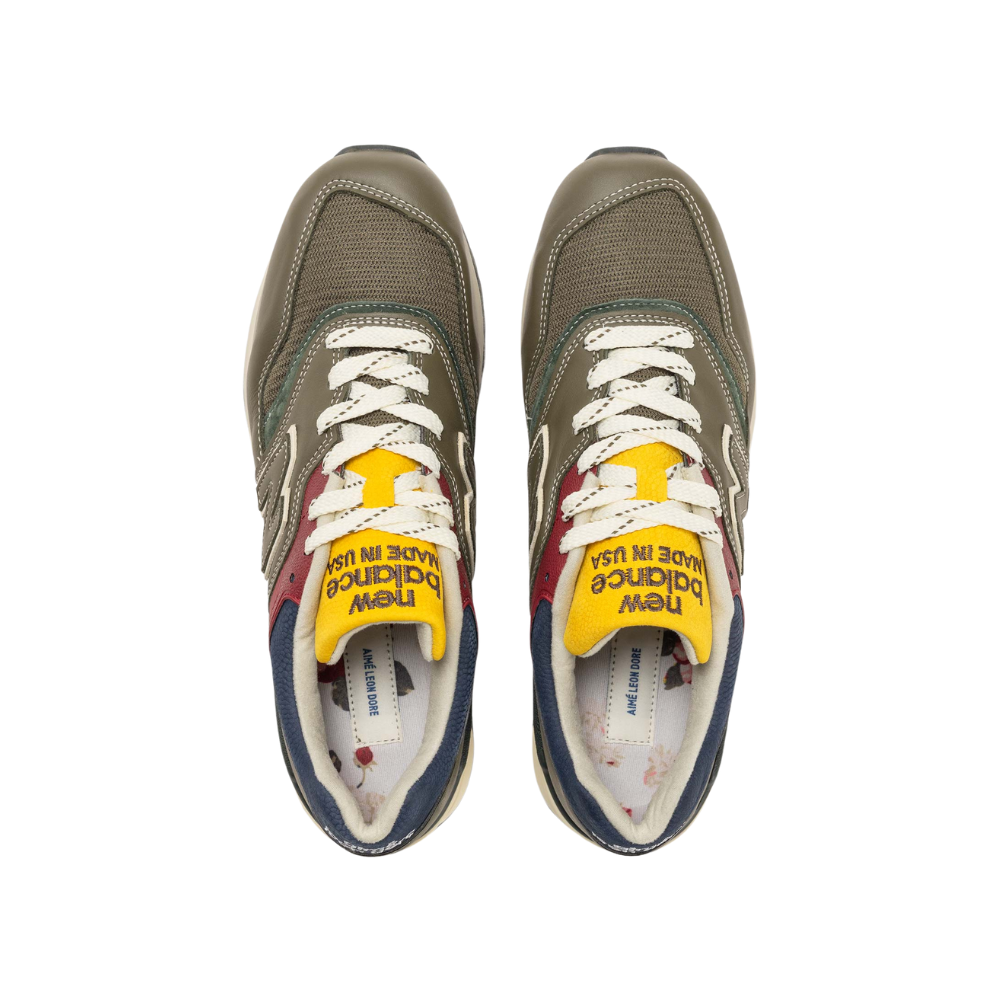 New Balance 997 MiUSA Aime Leon Dore Dark Moss Angora Sneakers - Premium Running Shoes for Men & Women | Perfect for Jogging, Gym Workouts & Casual Streetwear