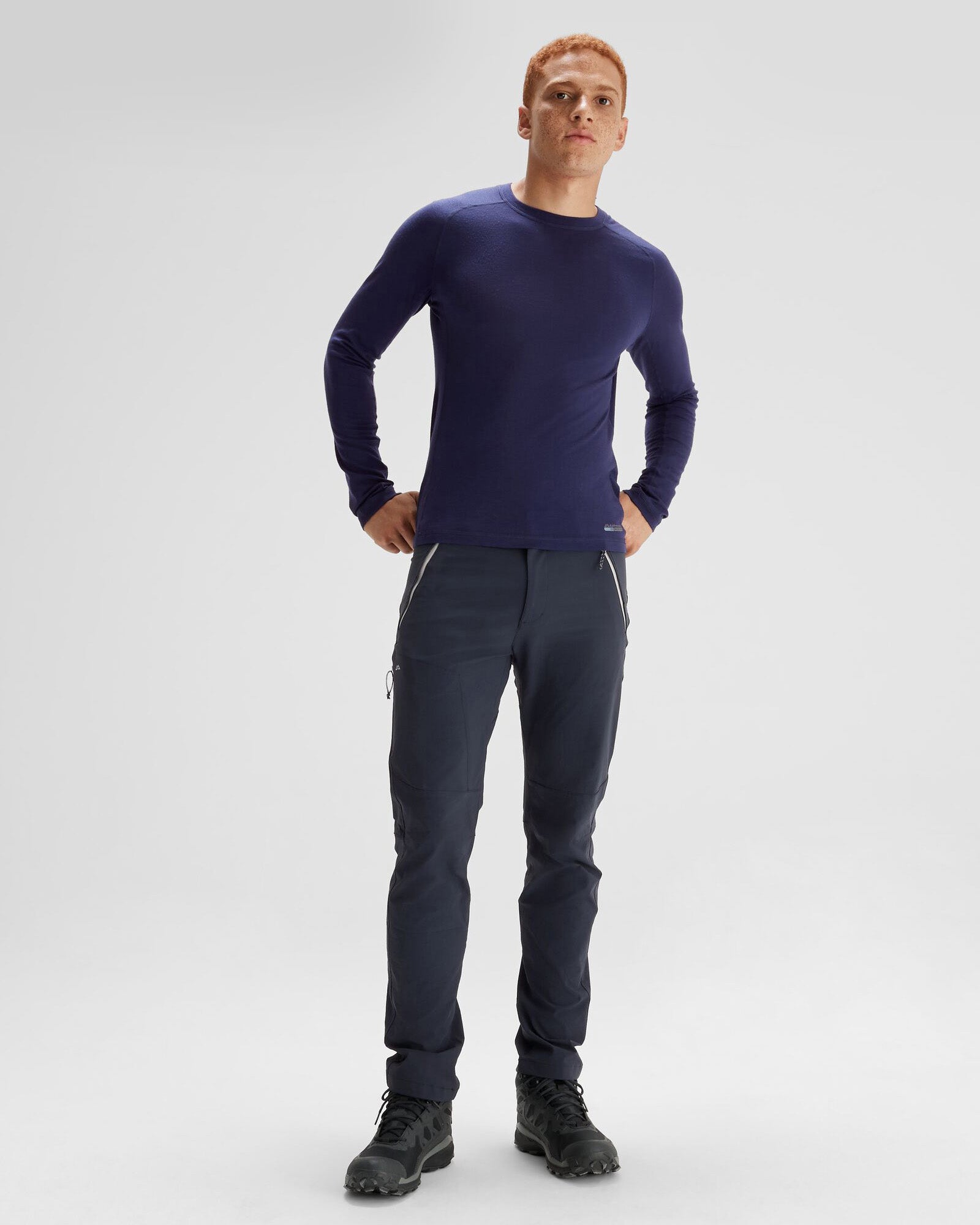 Men's K Merino 125 Baselayer Top - Dark Horizon | Lightweight Merino Wool Thermal Shirt for Hiking, Skiing & Outdoor Activities