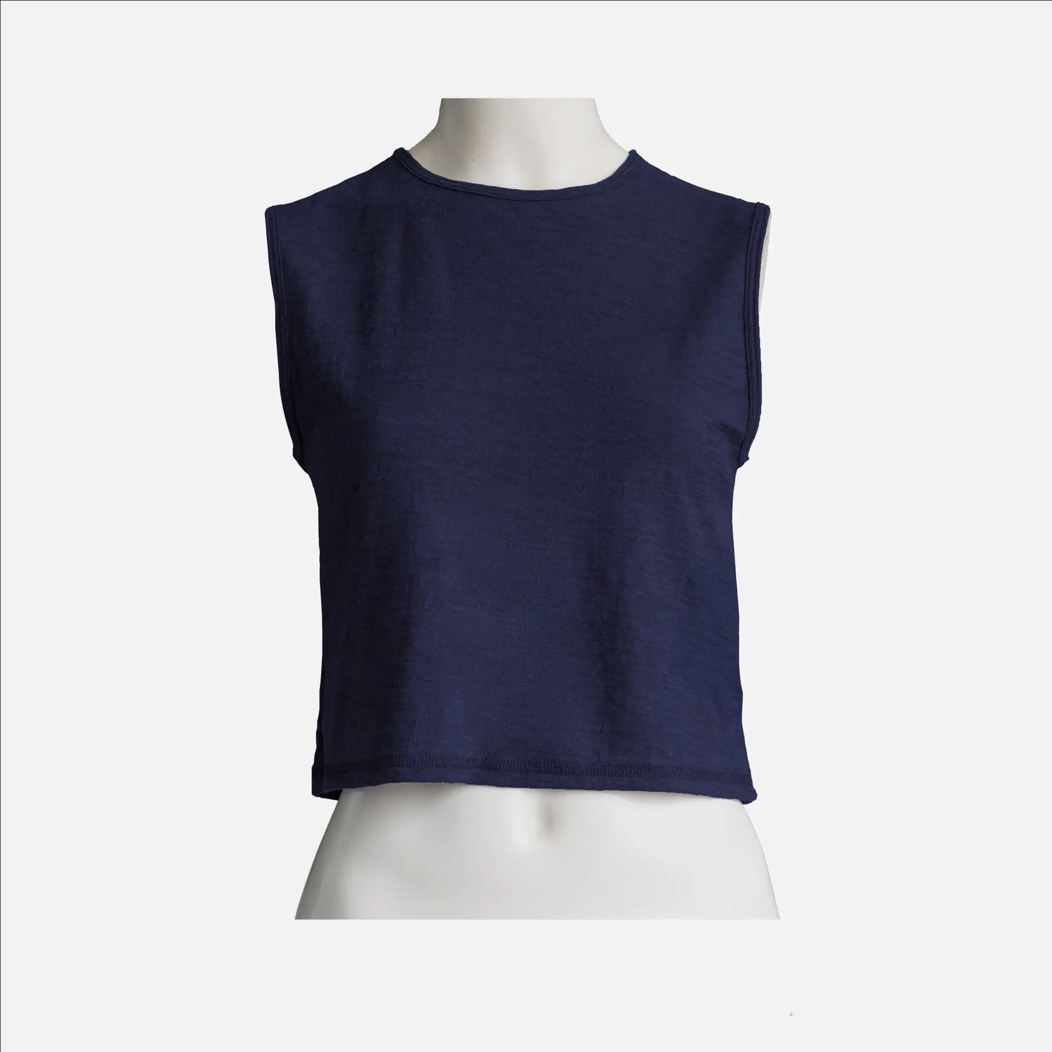 Women's Alpaca Wool Crop Tank Top - 160 Ultralight Soft & Breathable Summer Tops for Yoga, Beach & Casual Wear
