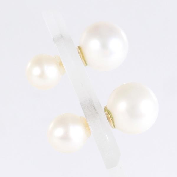 18K Yellow Gold Pearl Earrings for Women - Elegant Freshwater Pearl Stud Earrings - Perfect for Weddings, Parties & Everyday Wear