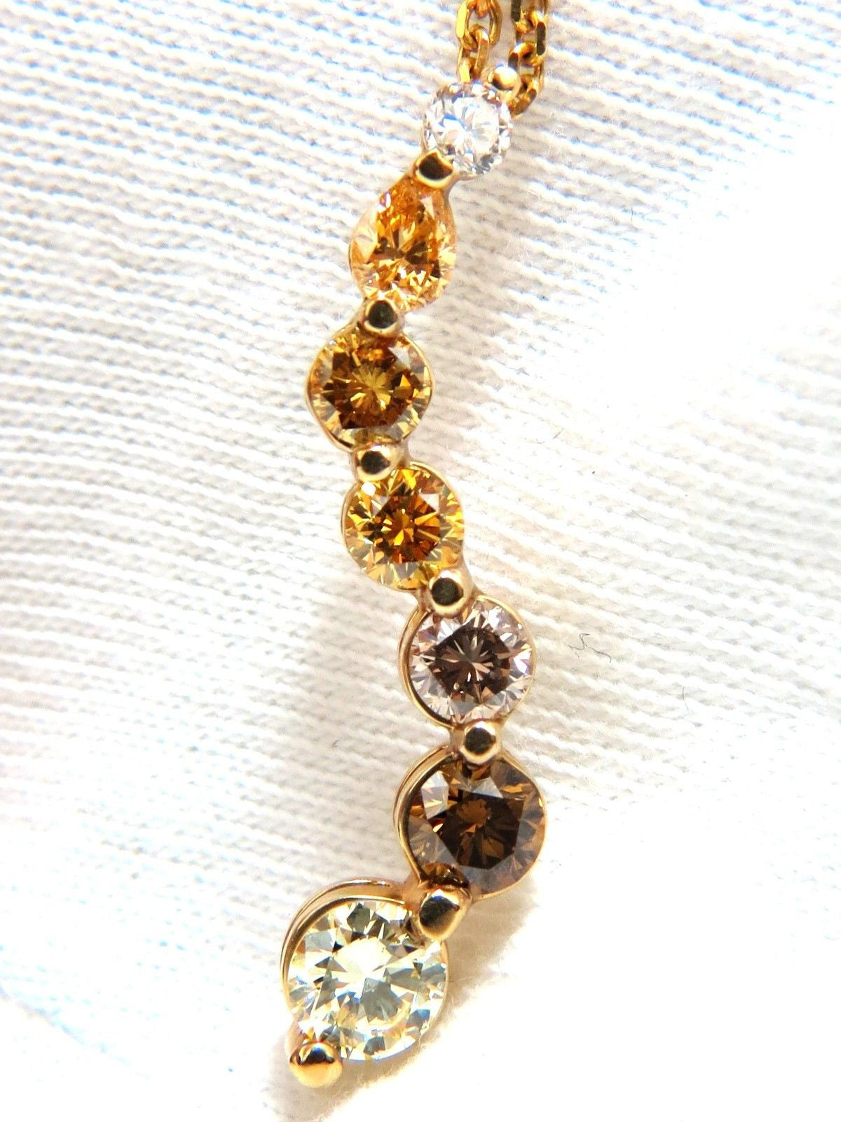 2.06CT Natural Fancy Yellow Orange Brown Light Pink Diamond Pendant Necklace - Elegant Jewelry for Weddings, Anniversaries & Special Occasions