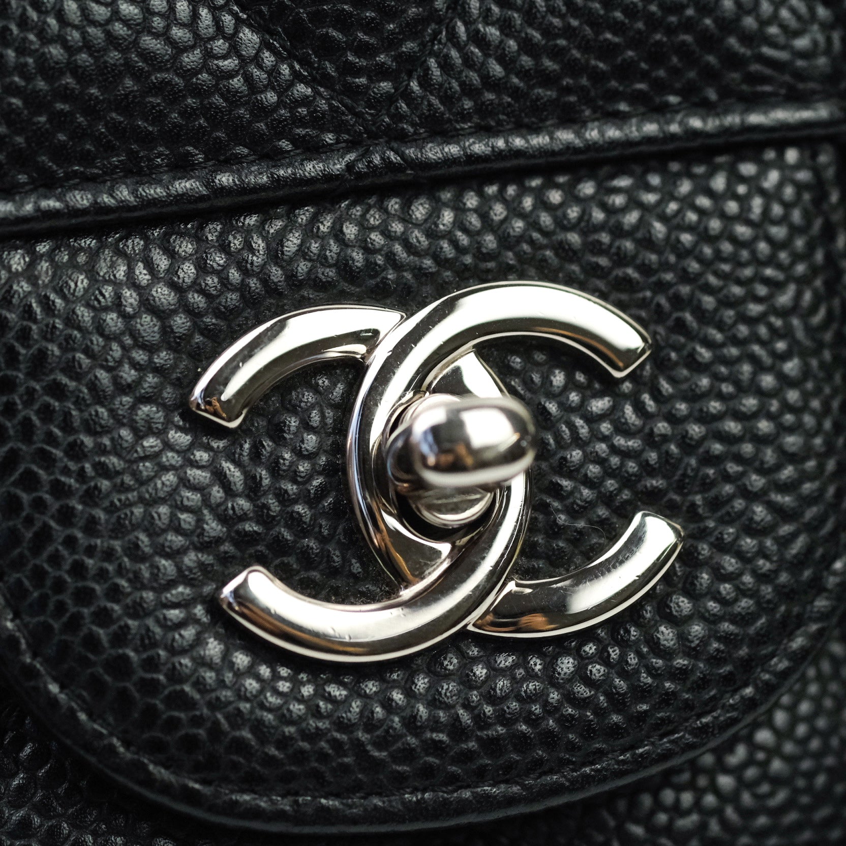 Chanel Classic Jumbo Double Flap Bag in Black Caviar Leather with Silver Hardware - Luxury Handbag for Women, Perfect for Work, Evening Events & Special Occasions