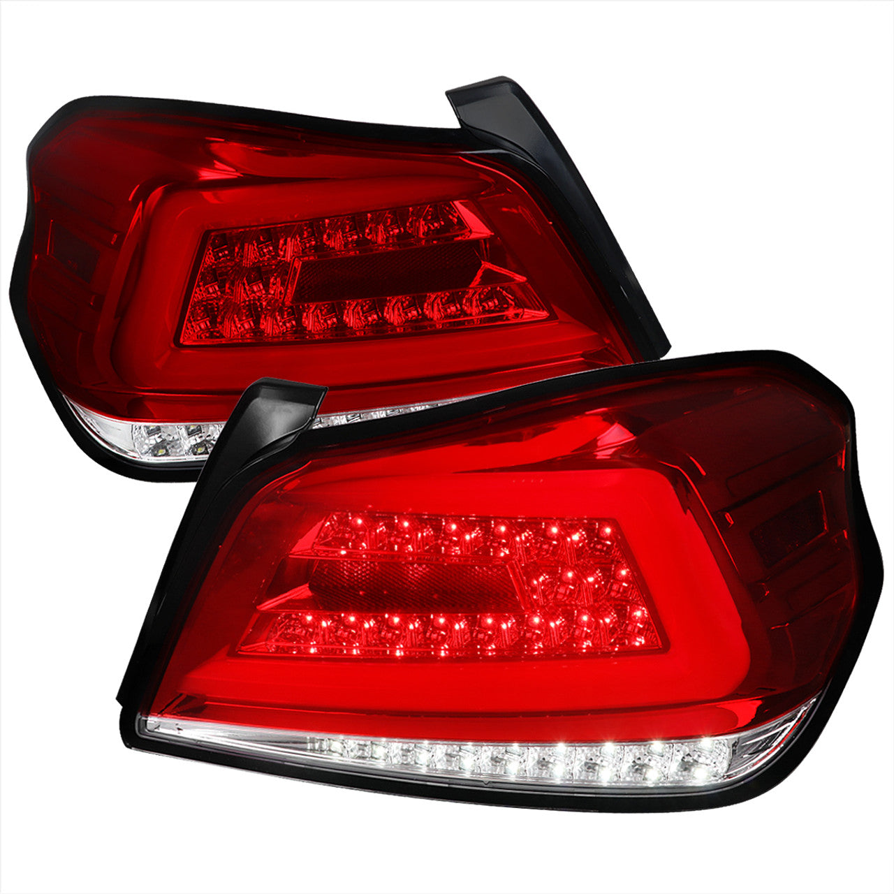 Spec D Sequential LED Tail Lights for 2015-2021 Subaru WRX/STI - Smoked Lens with Dynamic Turn Signals - Upgrade Your Car's Rear Style for Night Driving & Car Shows