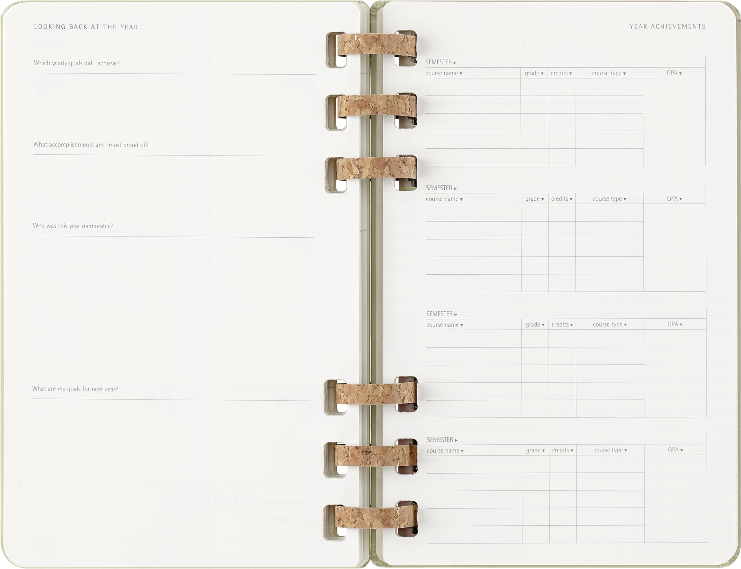 Moleskine 2024-2025 Academic Planner - 12 Month Spiral Notebook with Hard Cover, 5