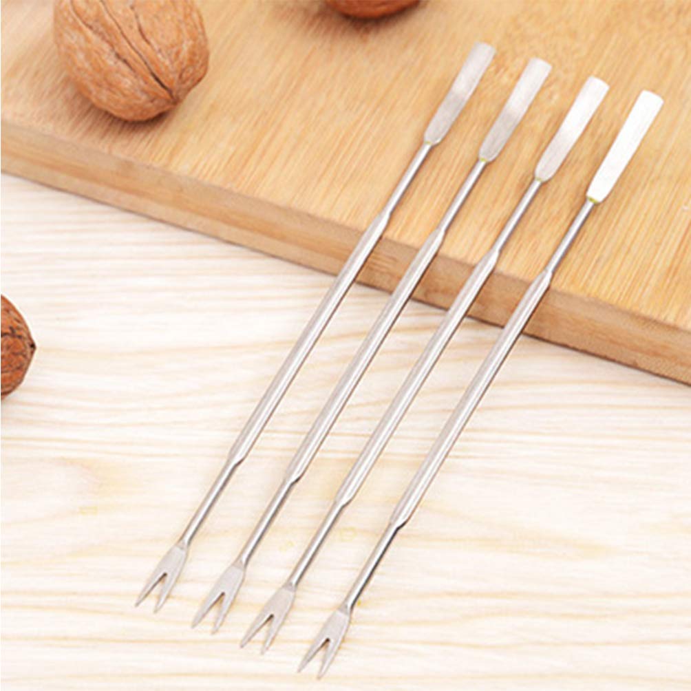 Premium Stainless Steel Seafood Forks & Crab Crackers Set - Lobster, Crab, Shrimp, Crawfish Shell Crackers & Picks - Durable Seafood Tools for Crab Legs, Prawns, Nuts - Perfect for Seafood Boils, Parties & Restaurant Dining