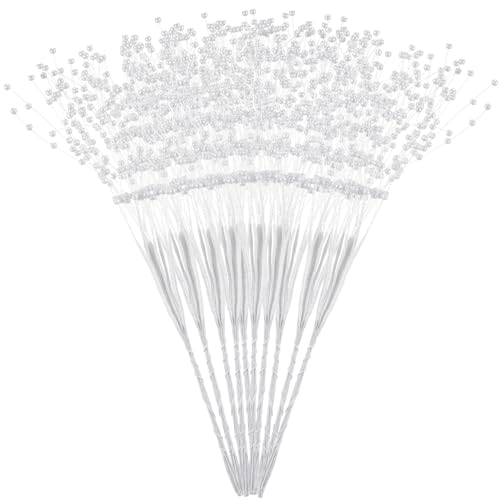 100pcs Pearls Sticks White