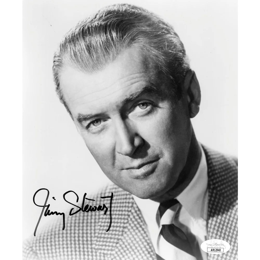 James Stewart Autographed 8x10 Photo - Signed Memorabilia from It's a Wonderful Life with JSA COA - Perfect for Movie Collectors, Home Theater Decor & Classic Film Enthusiasts