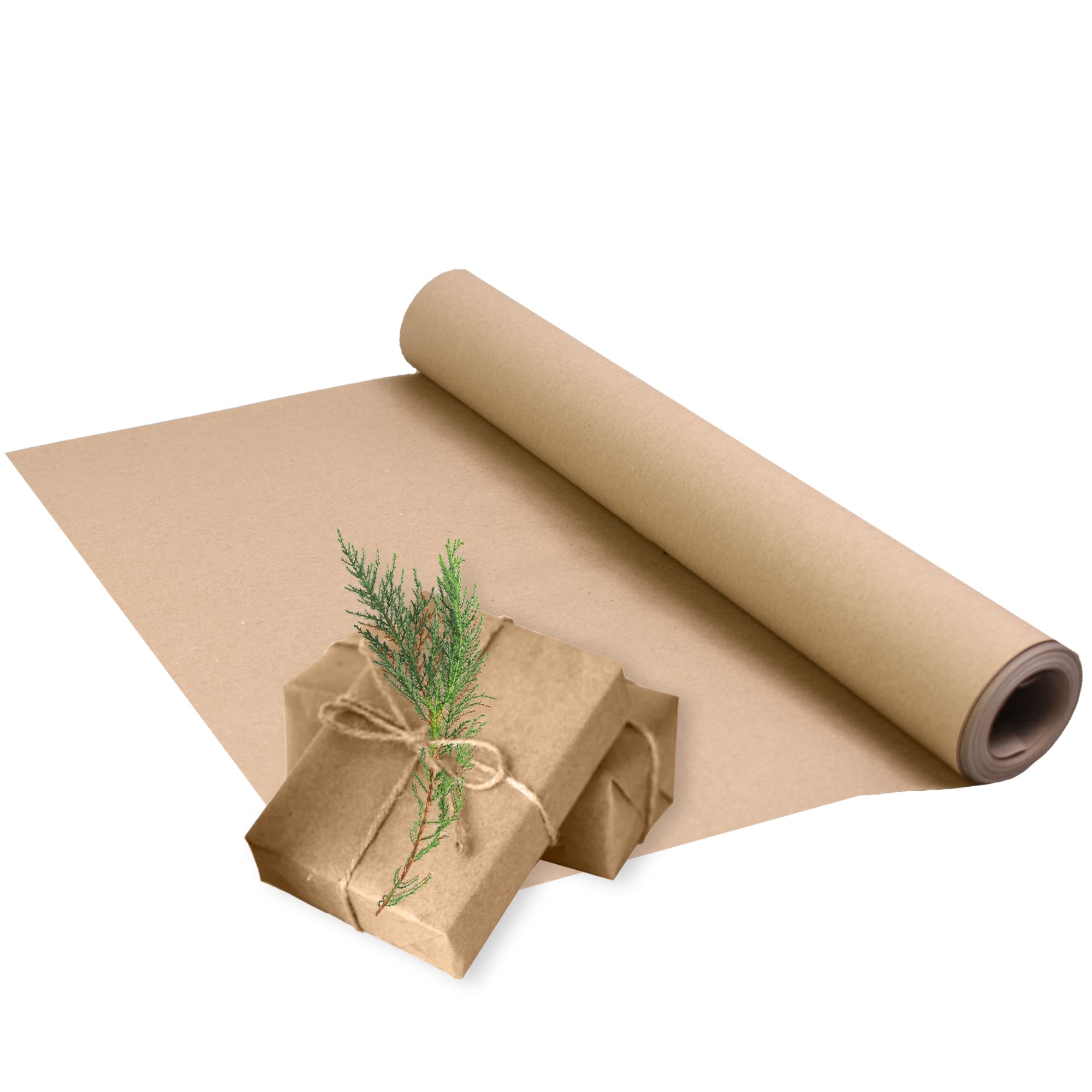 500mm x 10m Roll of Brown ECO Kraft Paper | 100% Recycled Biodegradable Wrapping Paper | Sustainable Packaging for Gifts, Shipping & Crafts | Eco-Friendly Packing Paper for Parcels, Moving & DIY Projects