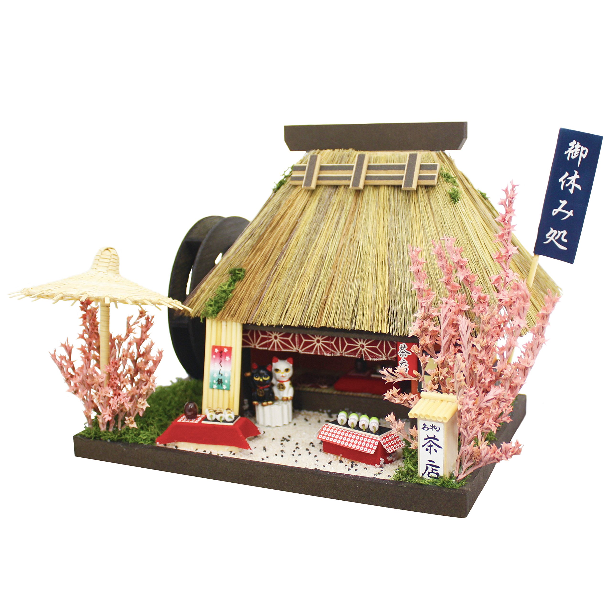 Billy Handmade Dollhouse Kit - Japanese Thatched Roof Teahouse Model 8441 for Miniature Collectors & DIY Enthusiasts | Perfect for Home Decor, Gifts & Hobby Displays