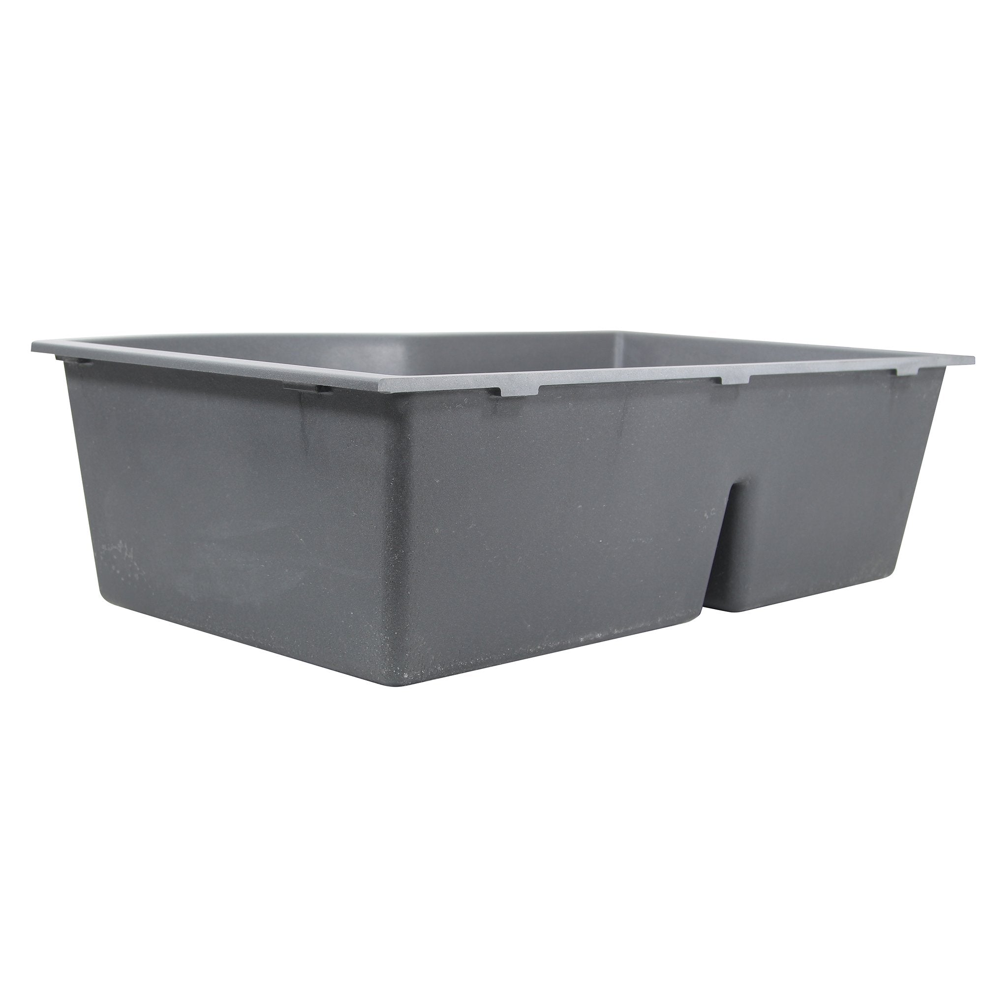 Nantucket 60/40 Double Bowl Undermount Granite Composite Titanium Kitchen Sink - PR6040 TI UM - Perfect for Modern Farmhouse & Coastal Style Kitchens
